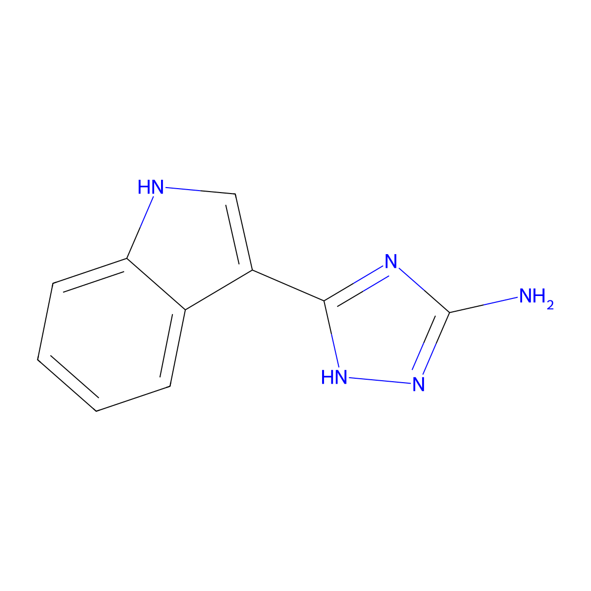 3-(1H-indol-3-yl)-1H-1,2,4-triazol-5-amine molecular structure, CAS 1374407-88-1