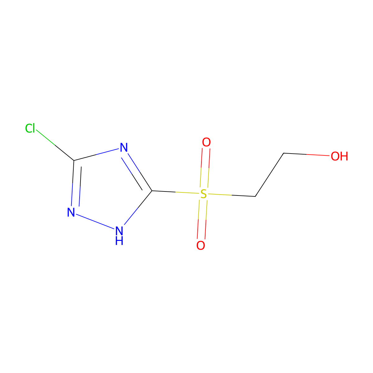 2-((5-chloro-1H-1,2,4-triazol-3-yl)sulfonyl)ethanol molecular structure, CAS 1374408-05-5