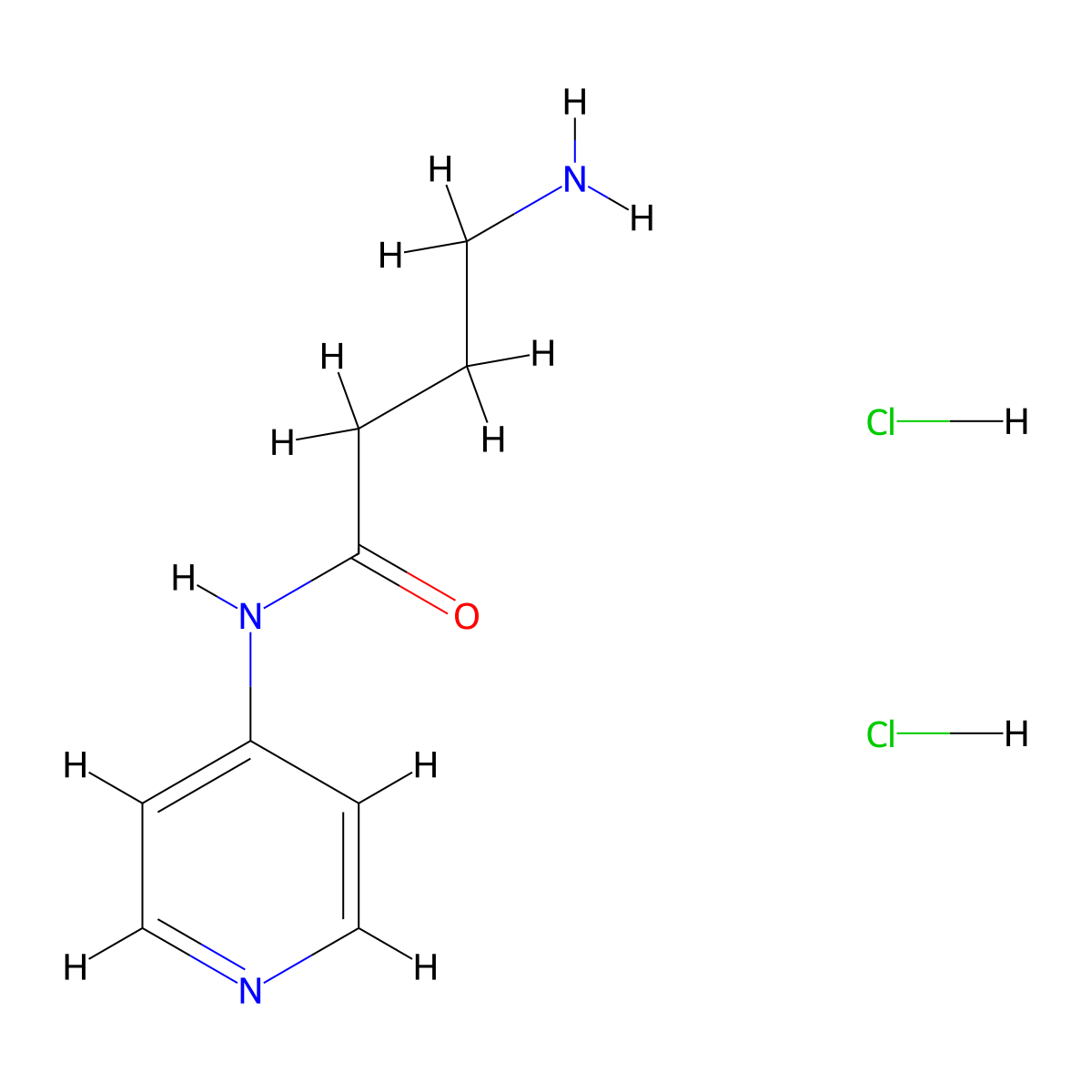 4-amino-N-(pyridin-4-yl)butanamide dihydrochloride molecular structure, CAS 1374408-07-7