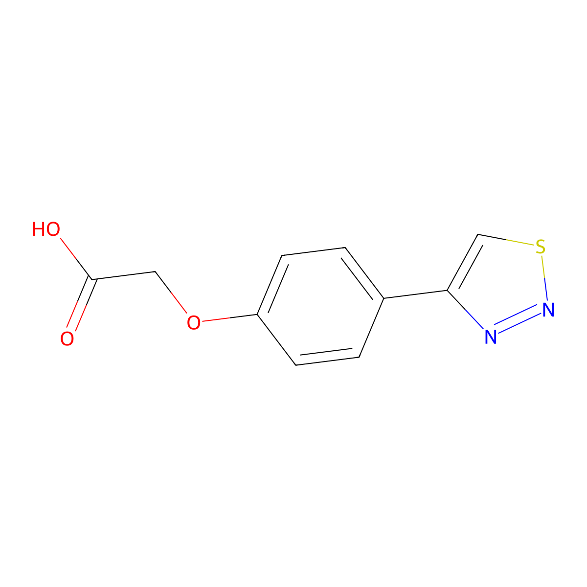 2-(4-(1,2,3-Thiadiazol-4-yl)phenoxy)acetic acid molecular structure, CAS 1374408-13-5