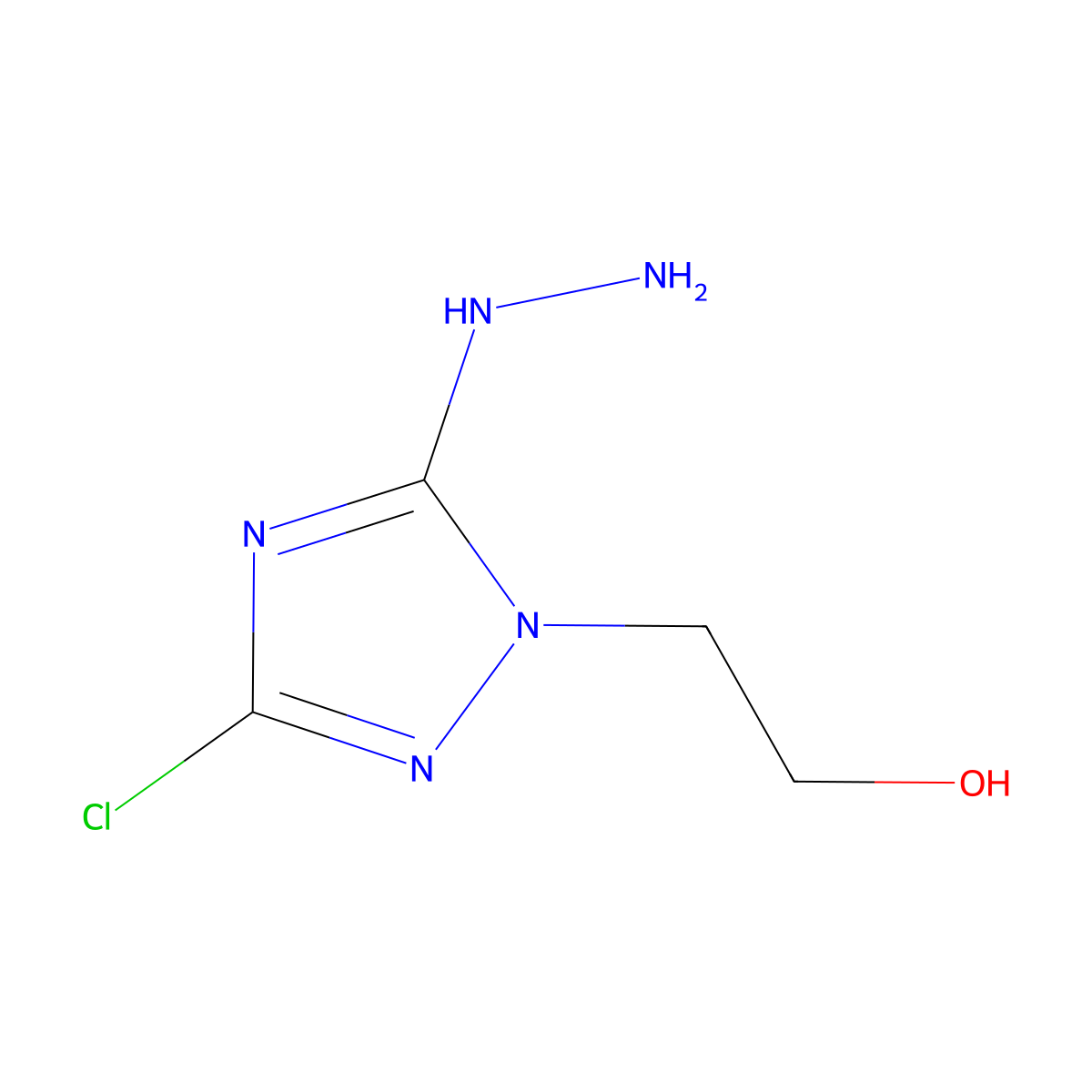 2-(3-chloro-5-hydrazinyl-1H-1,2,4-triazol-1-yl)ethanol molecular structure, CAS 1374408-19-1