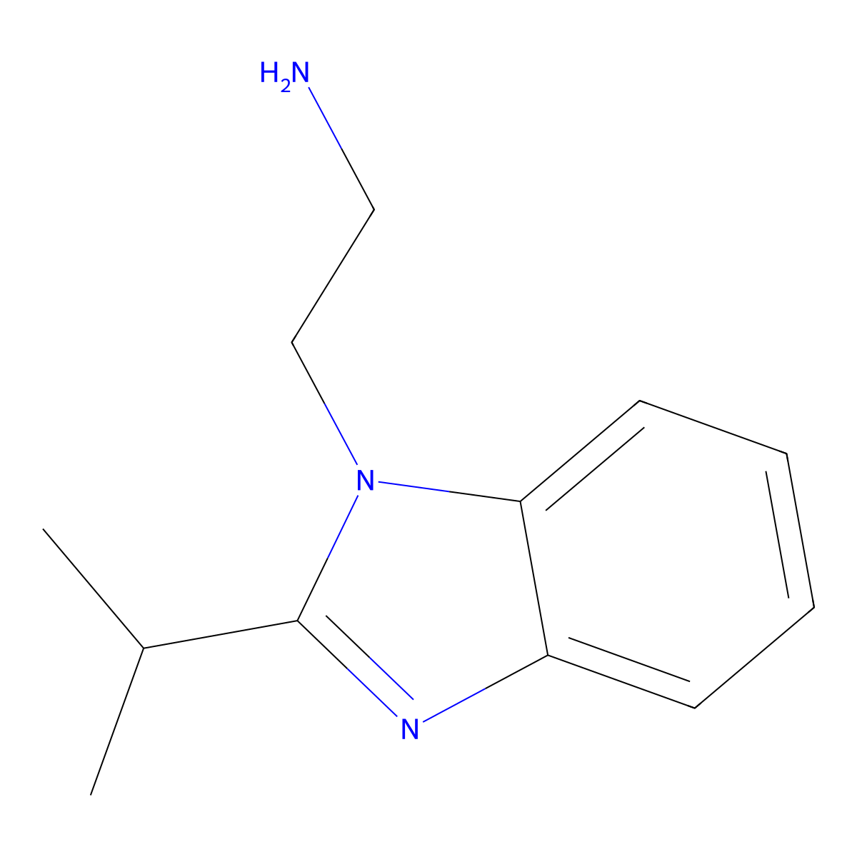 2-[2-(propan-2-yl)-1H-benzimidazol-1-yl]ethanamine molecular structure, CAS 1374408-20-4
