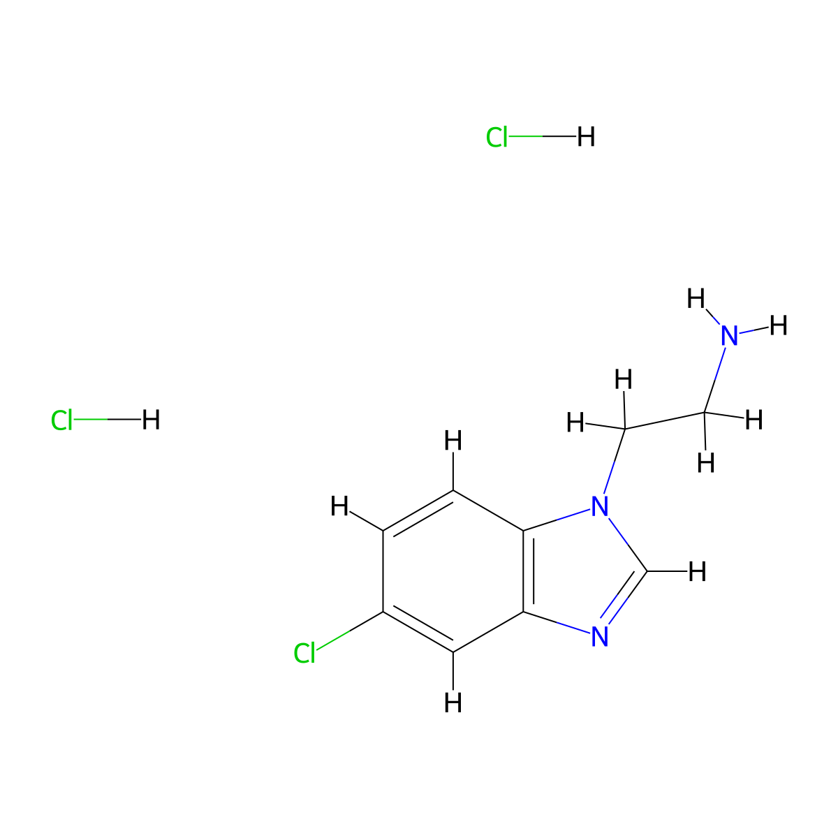 2-(5-chloro-1H-benzo[d]imidazol-1-yl)ethanamine dihydrochloride molecular structure, CAS 1374408-30-6