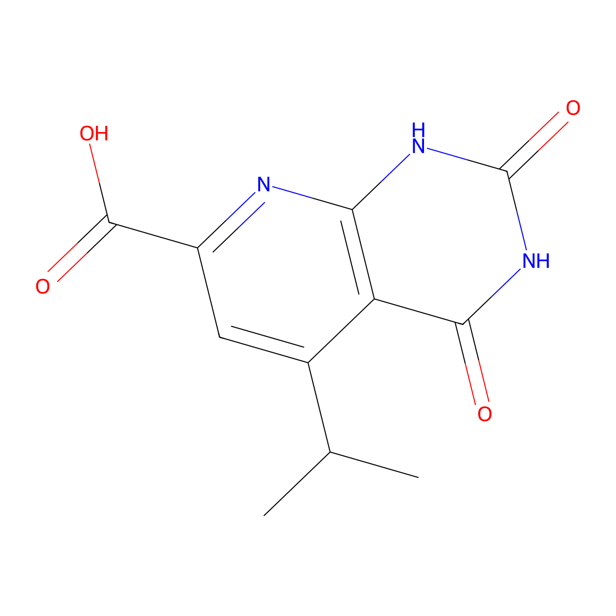 5-Isopropyl-2,4-dioxo-1,2,3,4-tetrahydropyrido[2,3-d]pyrimidine-7-carboxylic acid molecular structure, CAS 1374408-33-9