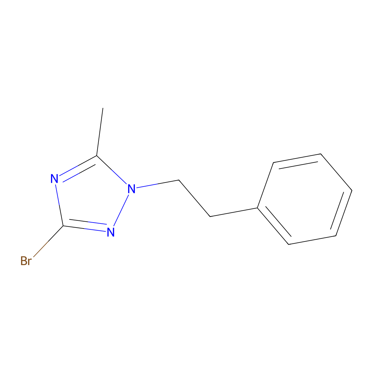 3-bromo-5-methyl-1-(2-phenylethyl)-1H-1,2,4-triazole molecular structure, CAS 1374408-37-3