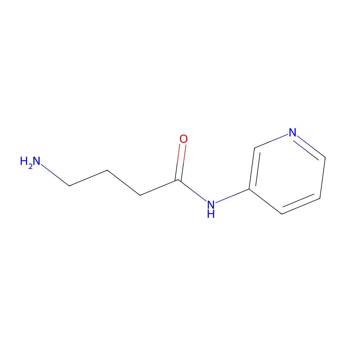 4-amino-N-(pyridin-3-yl)butanamide molecular structure, CAS 1374408-40-8