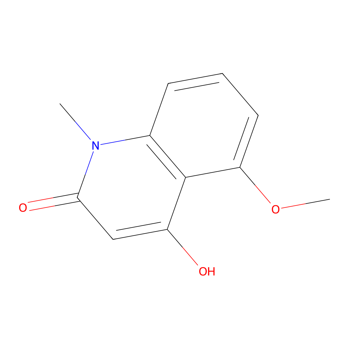 2(1H)-Quinolinone, 4-hydroxy-5-methoxy-1-methyl- molecular structure, CAS 137441-18-0