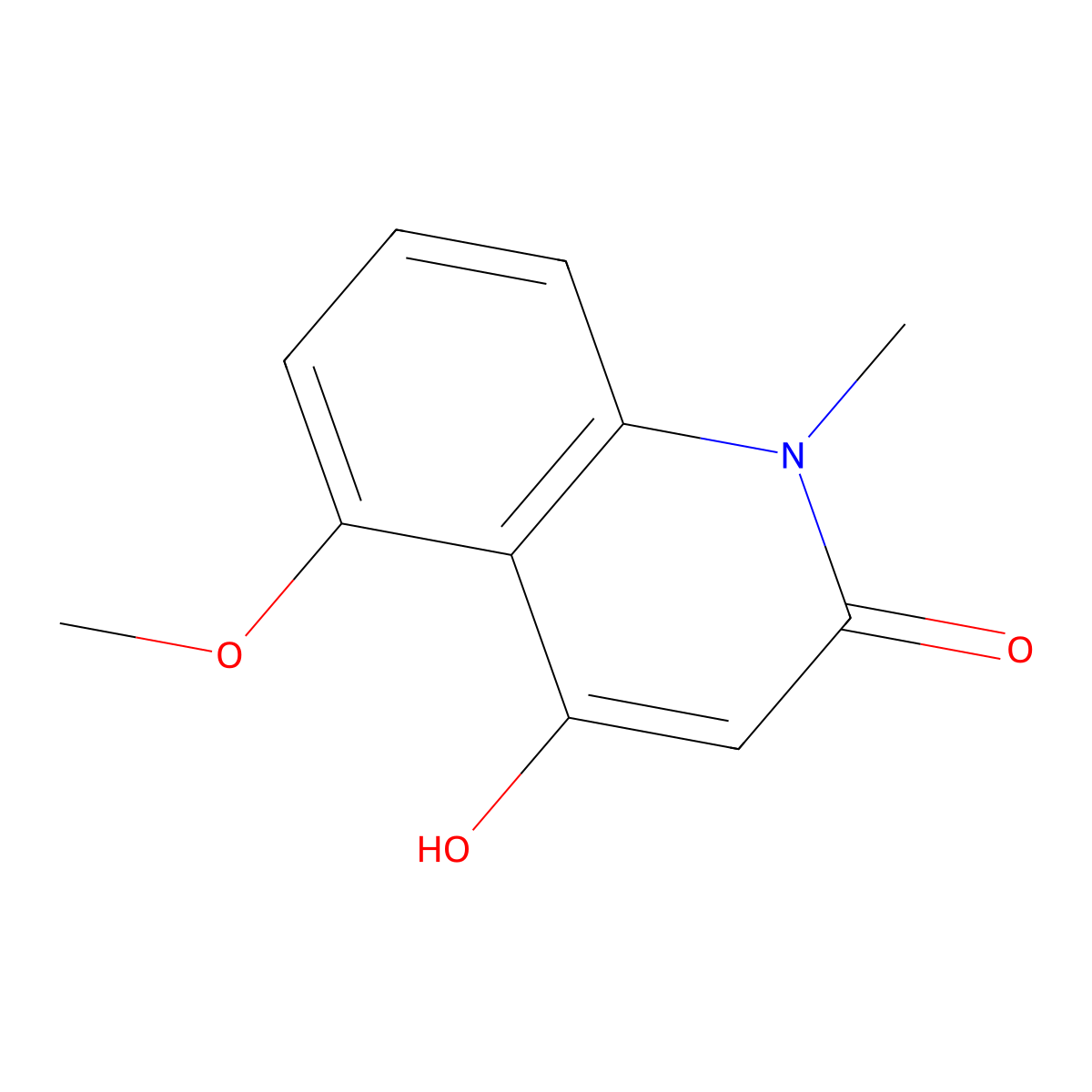 2(1H)-Quinolinone, 4-hydroxy-5-methoxy-1-methyl- molecular structure, CAS 137441-18-0