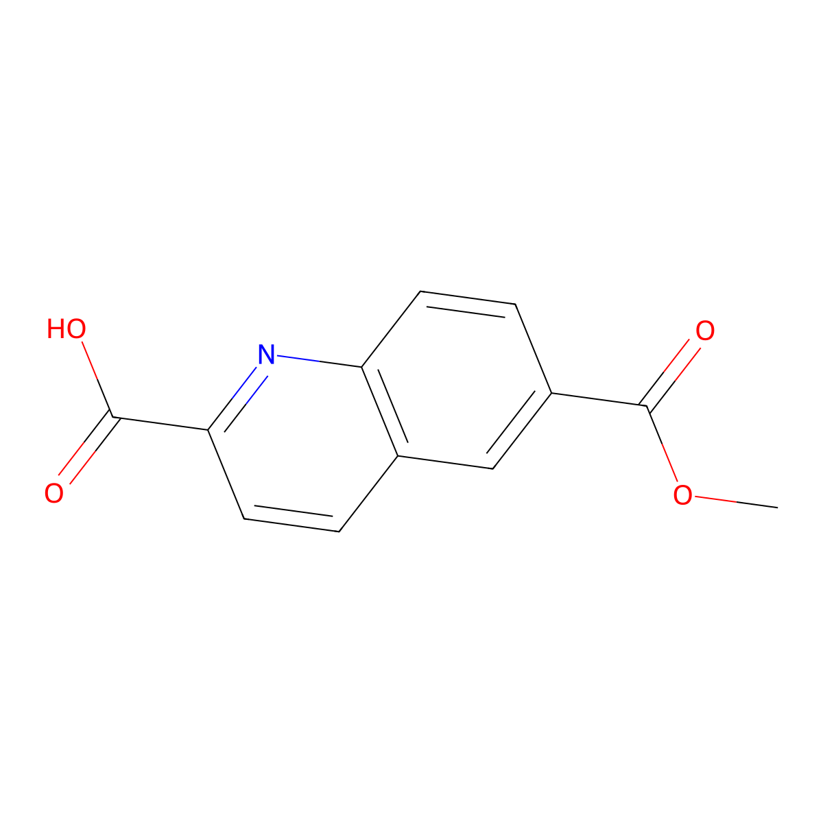 6-(Methoxycarbonyl)quinoline-2-carboxylic acid molecular structure, CAS 1374411-85-4