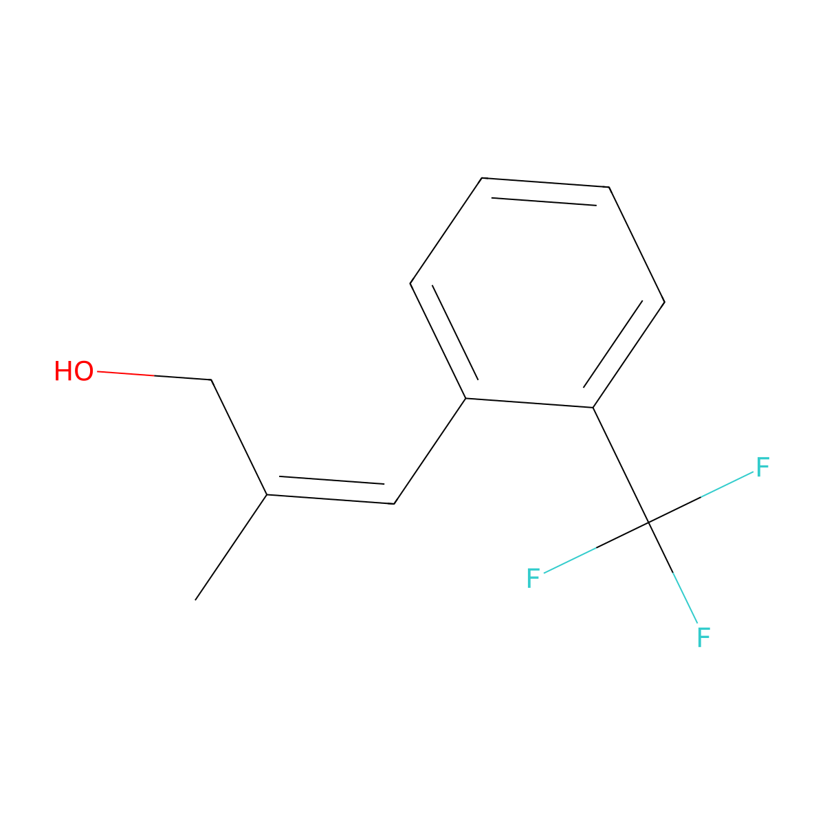 (E)-2-Methyl-3-(2-(trifluoromethyl)phenyl)prop-2-en-1-ol molecular structure, CAS 1374412-58-4