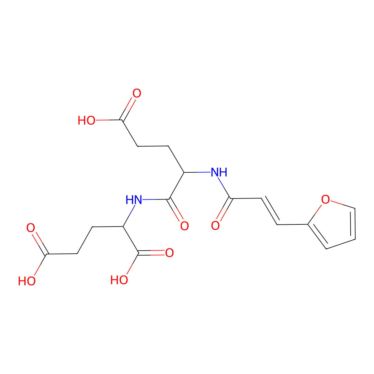 FA-Glu-Glu-OH molecular structure, CAS 1374423-90-1
