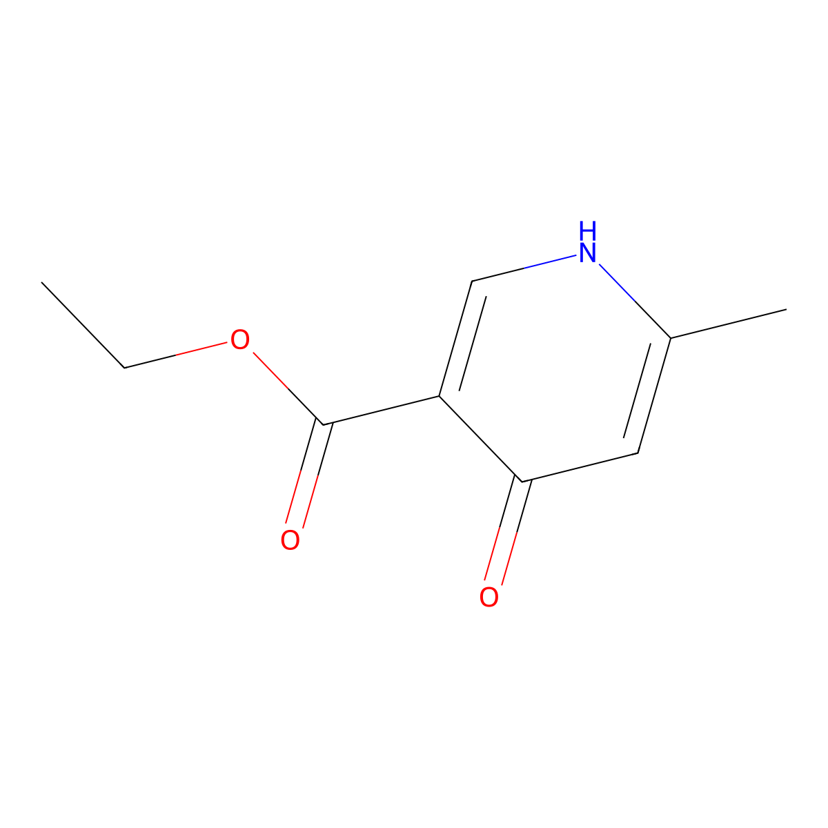 Ethyl 4-hydroxy-6-methylnicotinate molecular structure, CAS 1374433-79-0