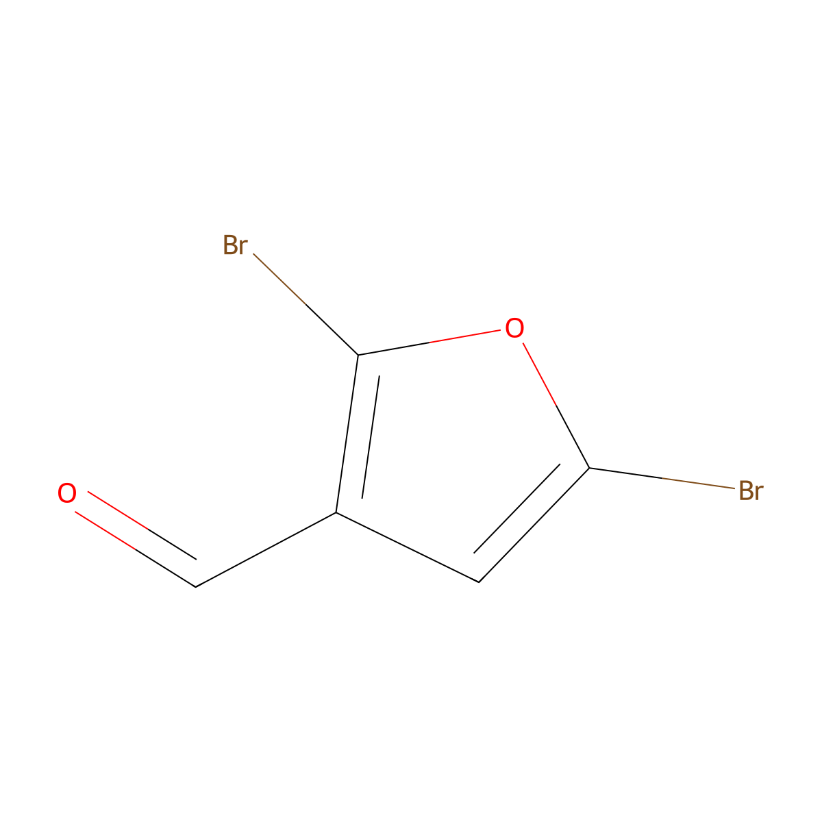 2,5-Dibromofuran-3-carbaldehyde molecular structure, CAS 1374450-94-8