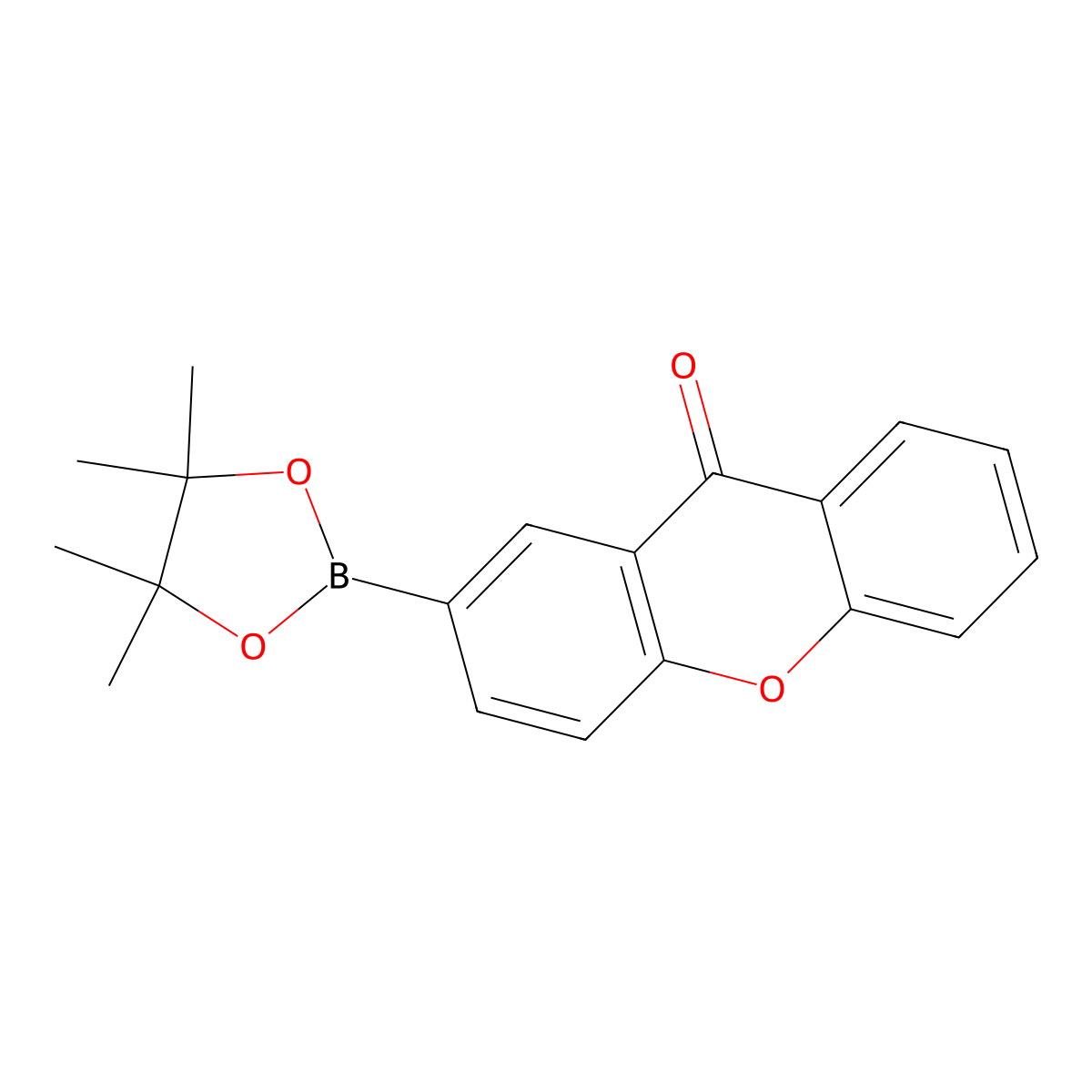 2-(4,4,5,5-Tetramethyl-1,3,2-dioxaborolan-2-YL)-9H-xanthen-9-one molecular structure, CAS 1374451-03-2