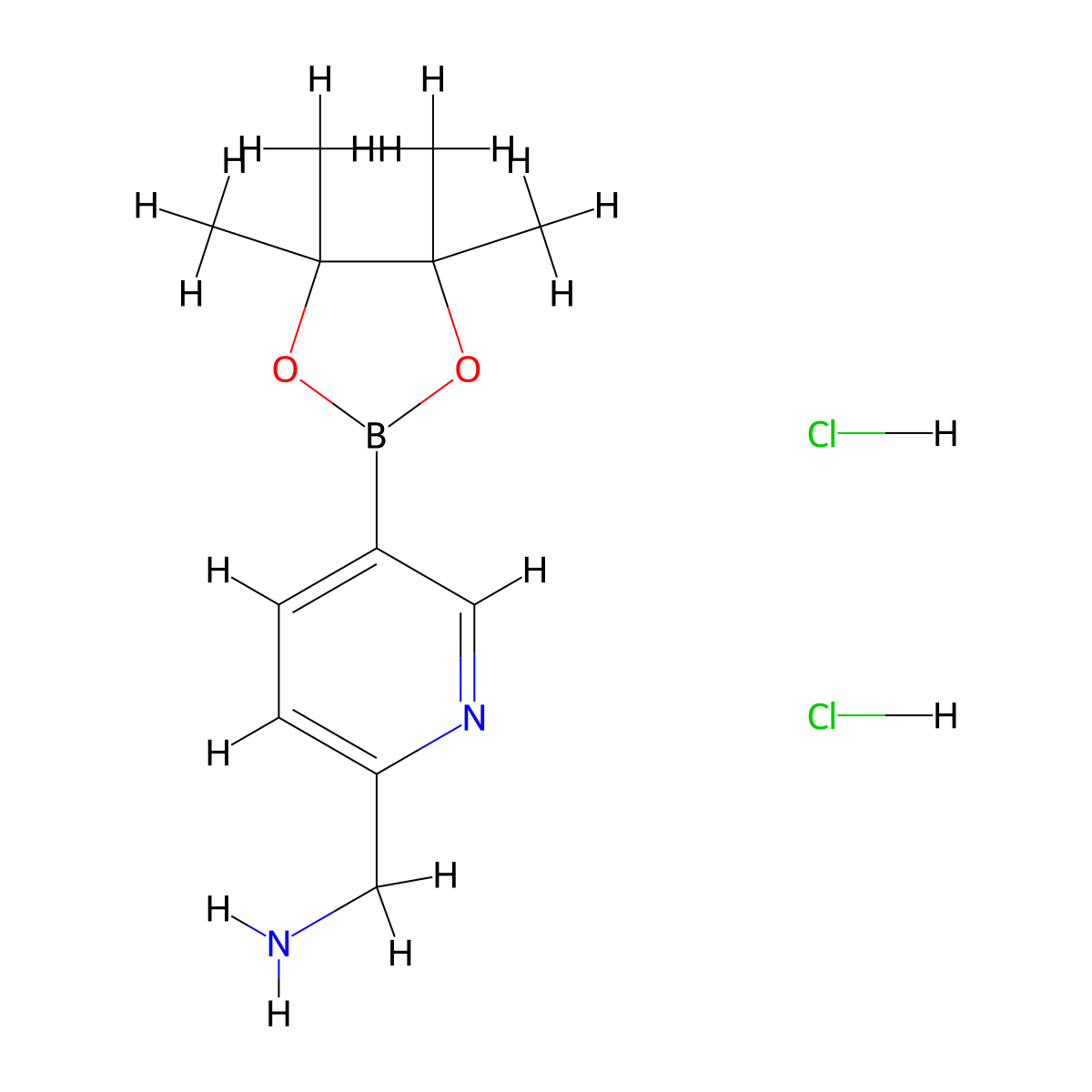 6-(Aminomethyl)pyridine-3-boronic acid pinacol ester dihydrochloride molecular structure, CAS 1374451-84-9