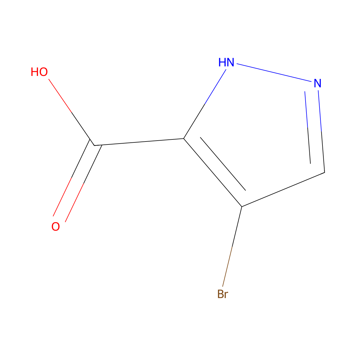 4-Bromo-1H-pyrazole-3-carboxylic acid molecular structure, CAS 13745-17-0
