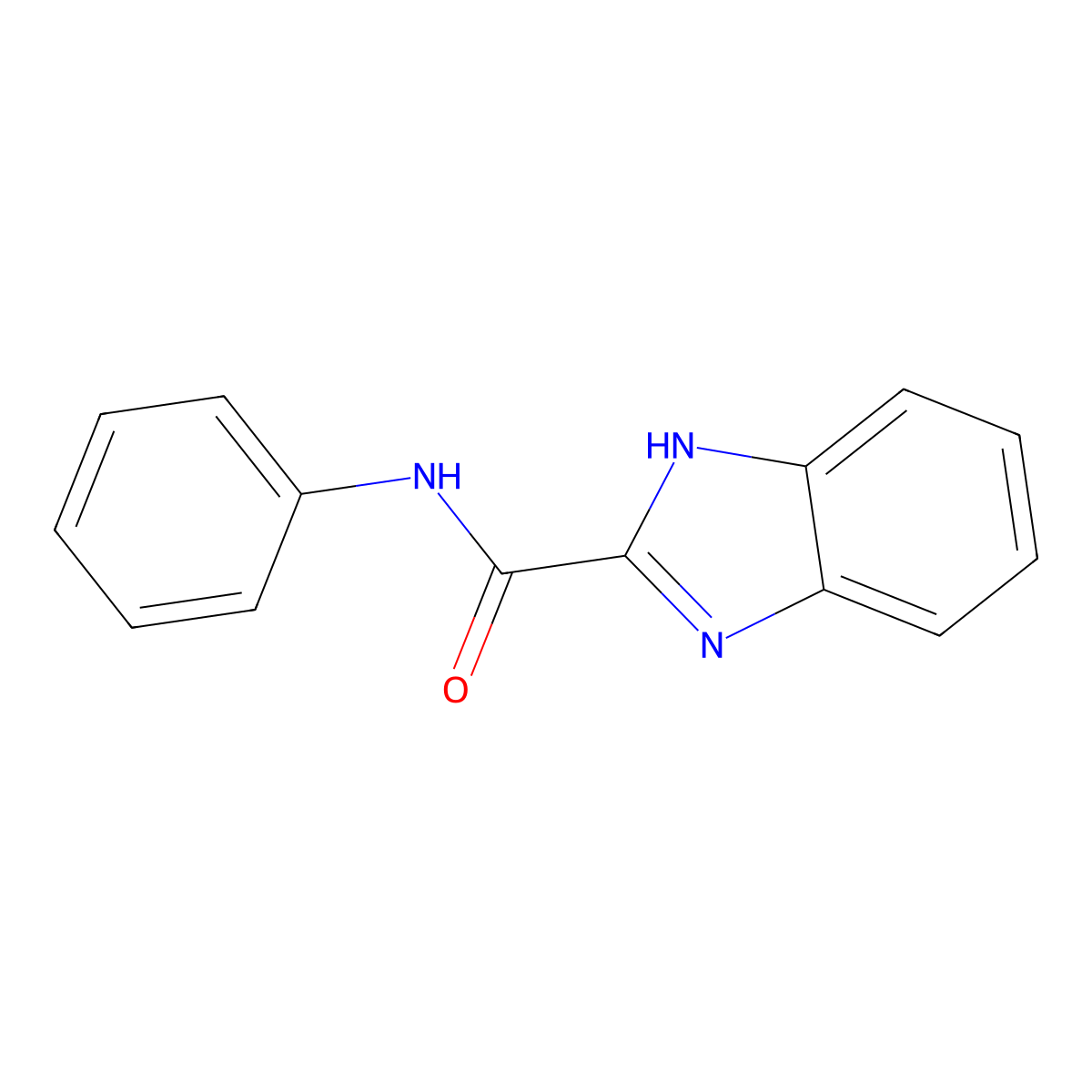 N-phenyl-1H-benzimidazole-2-carboxamide molecular structure, CAS 13745-42-1