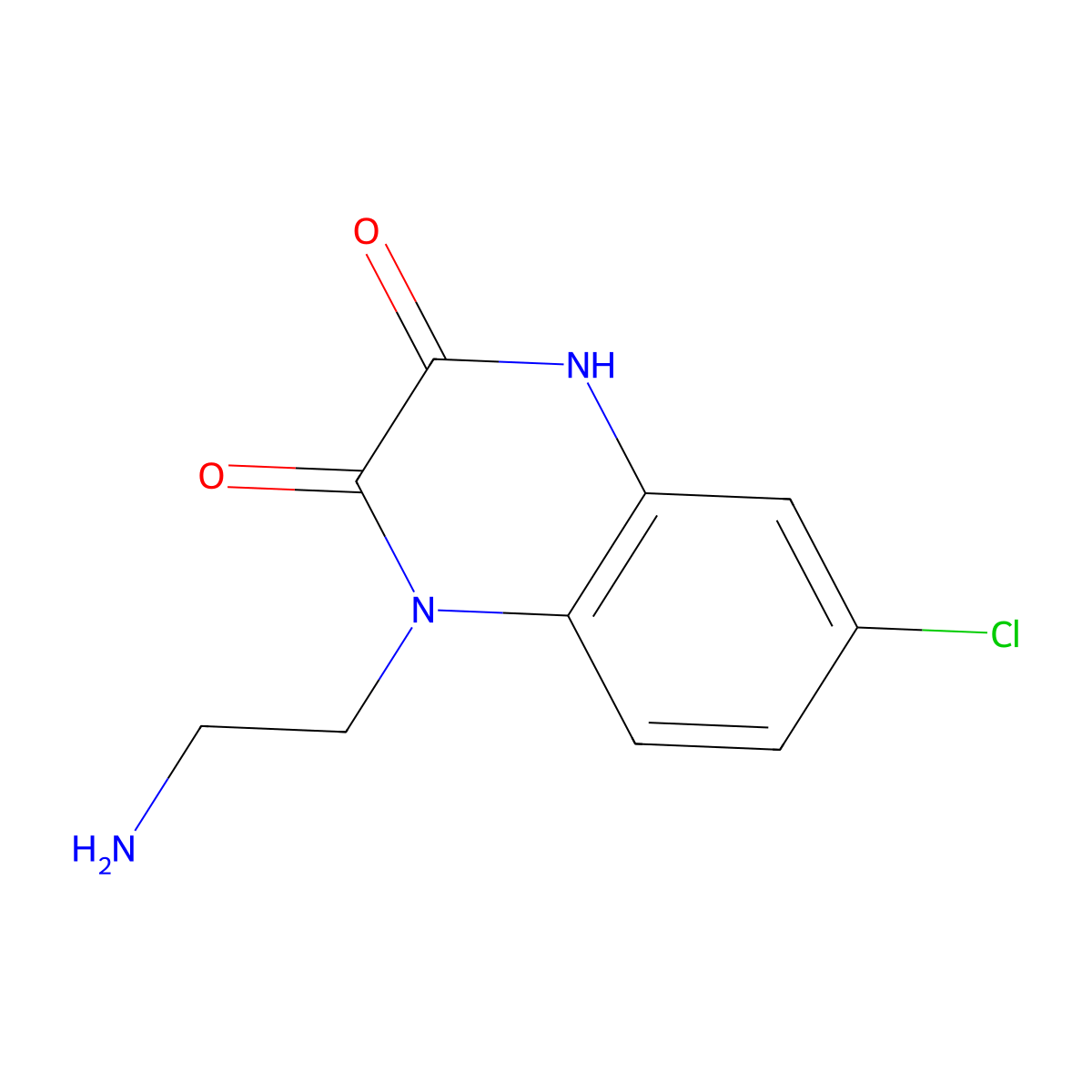 1-(2-aminoethyl)-6-chloro-3-hydroxyquinoxalin-2(1H)-one molecular structure, CAS 1374506-09-8