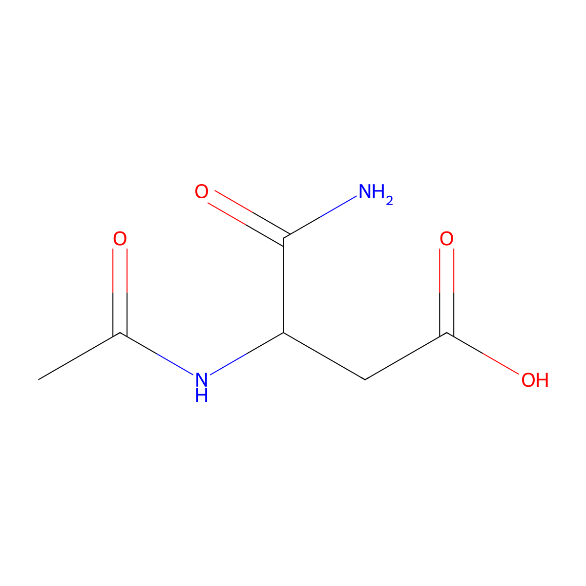 3-Acetamido-4-amino-4-oxobutanoic acid molecular structure, CAS 1374509-32-6