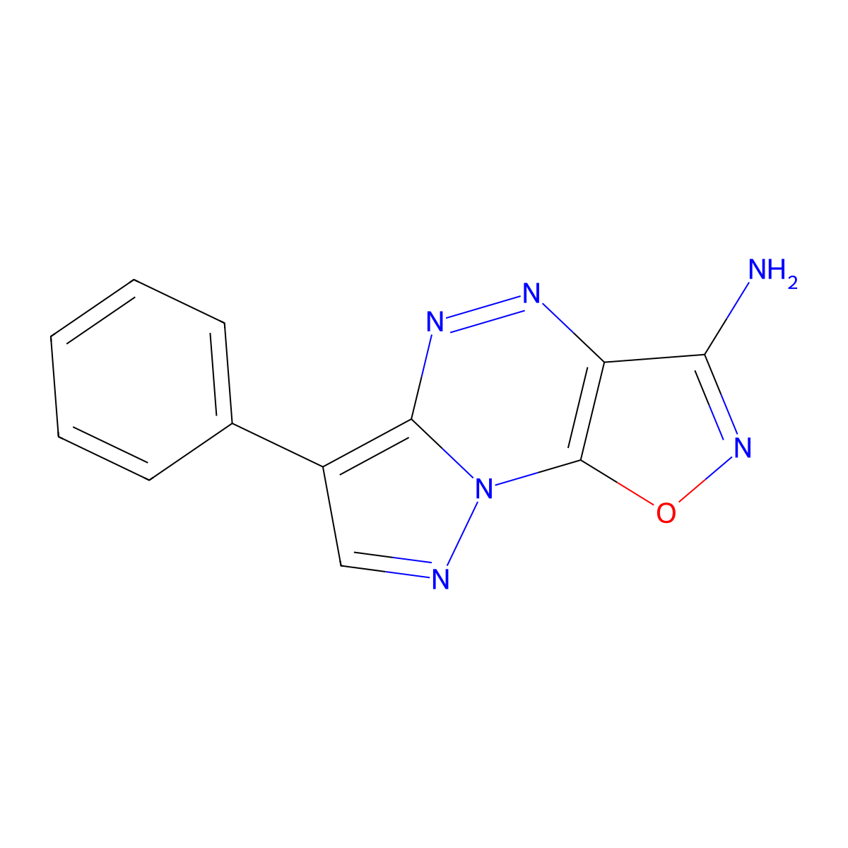 6-Phenylisoxazolo[5,4-e]pyrazolo[5,1-c][1,2,4]triazin-3-amine molecular structure, CAS 1374509-55-3