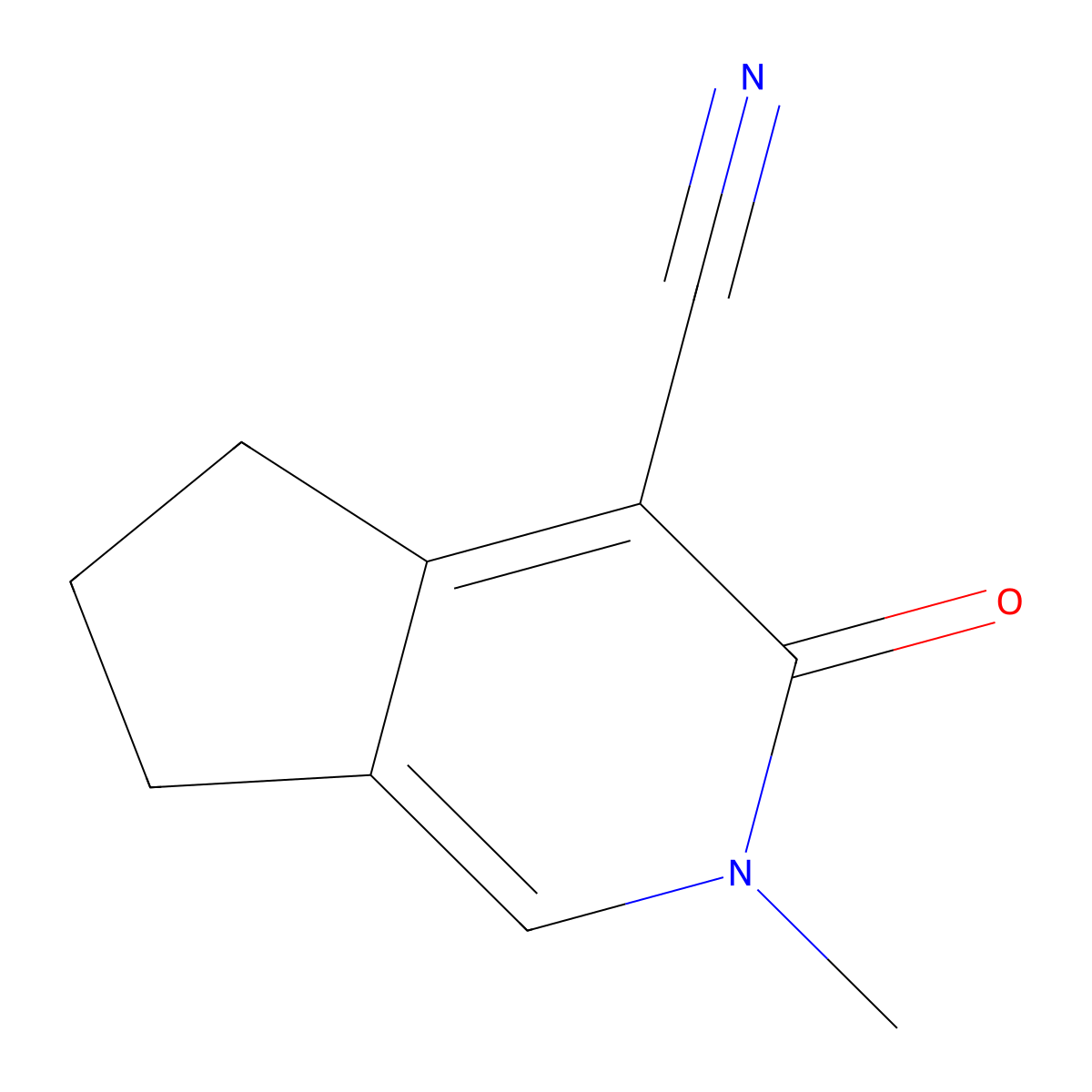 2-methyl-3-oxo-3,5,6,7-tetrahydro-2H-cyclopenta[c]pyridine-4-carbonitrile molecular structure, CAS 1374509-63-3