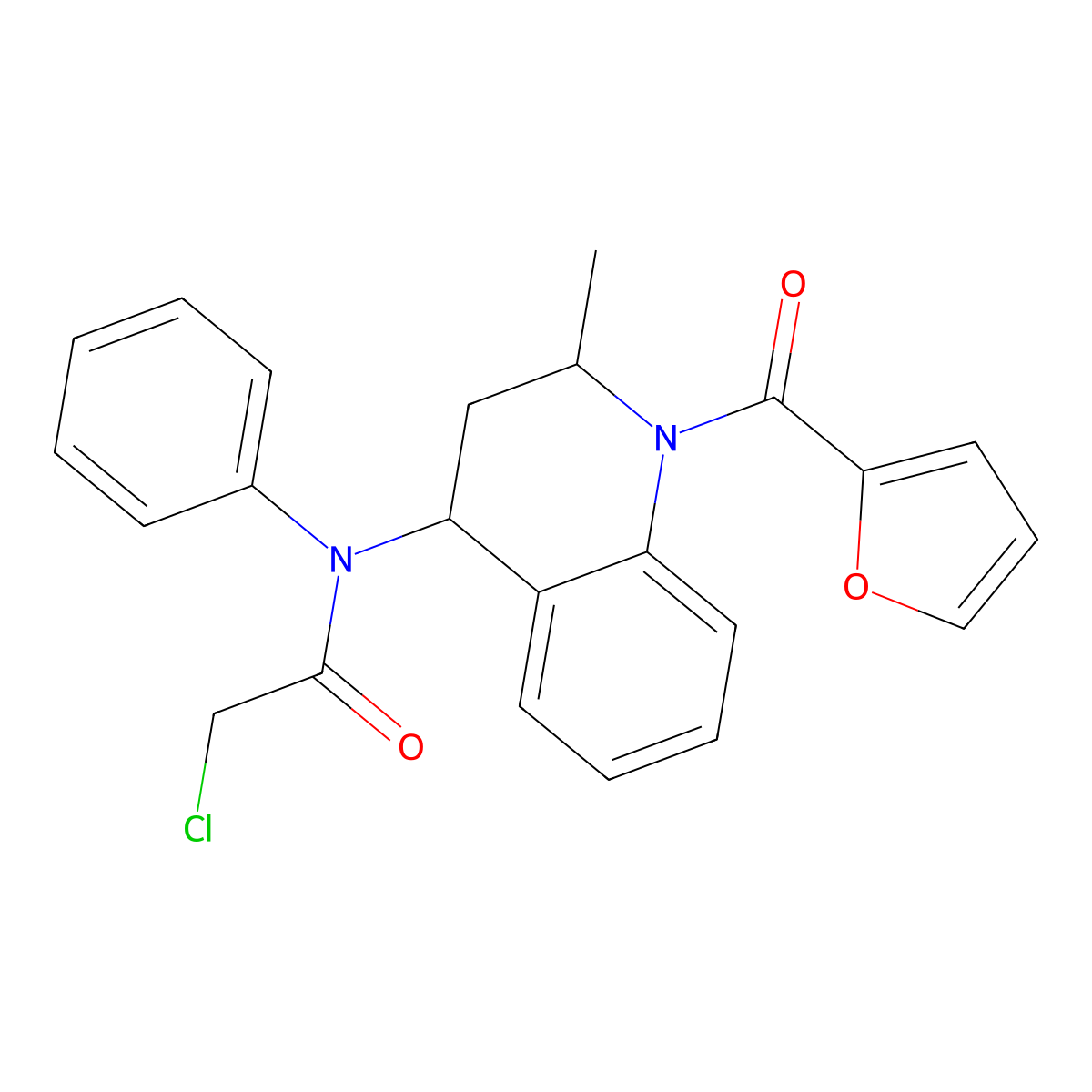 2-chloro-N-[1-(2-furoyl)-2-methyl-1,2,3,4-tetrahydroquinolin-4-yl]-N-phenylacetamide molecular structure, CAS 1374509-64-4