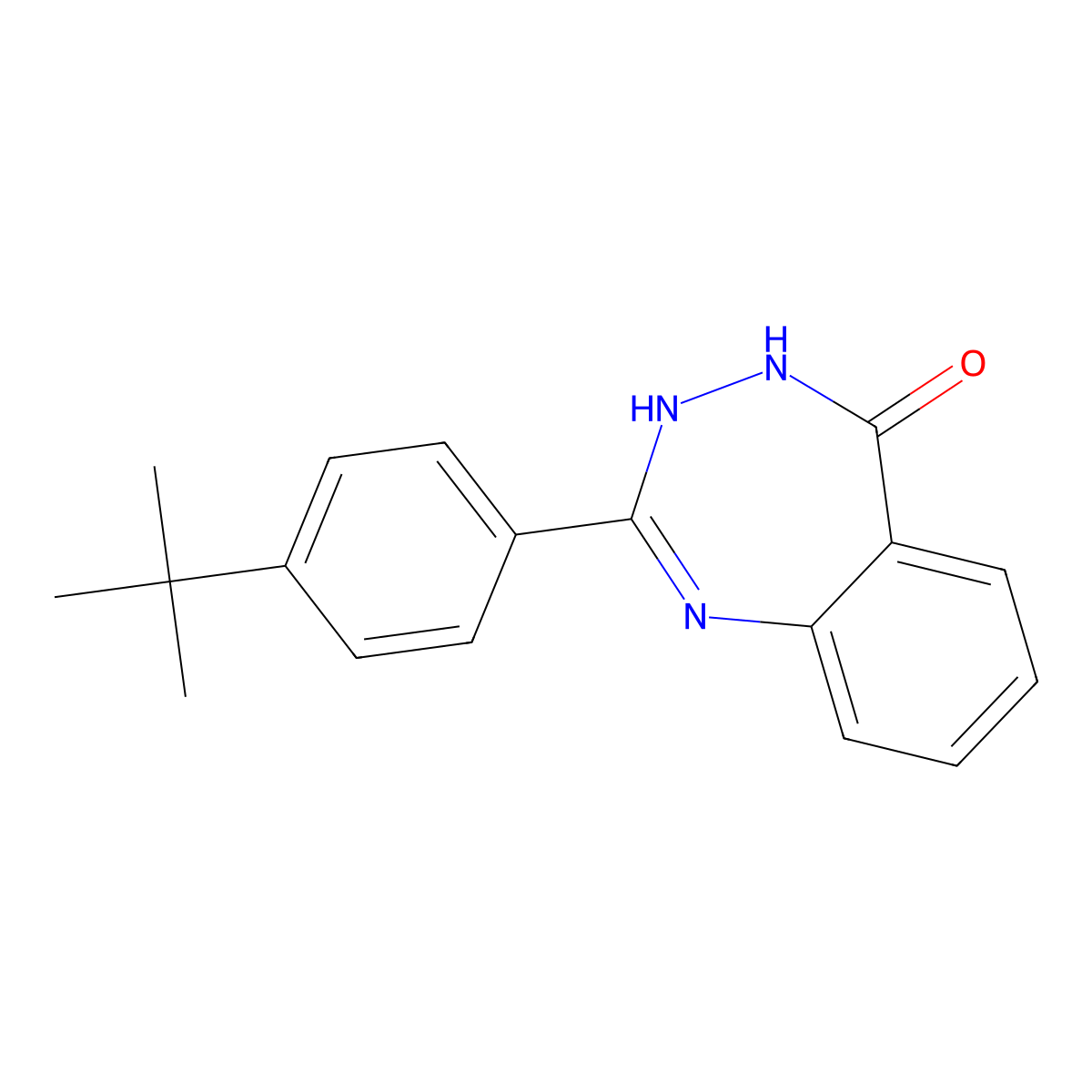 2-(4-tert-butylphenyl)-3,4-dihydro-5H-1,3,4-benzotriazepin-5-one molecular structure, CAS 1374509-71-3
