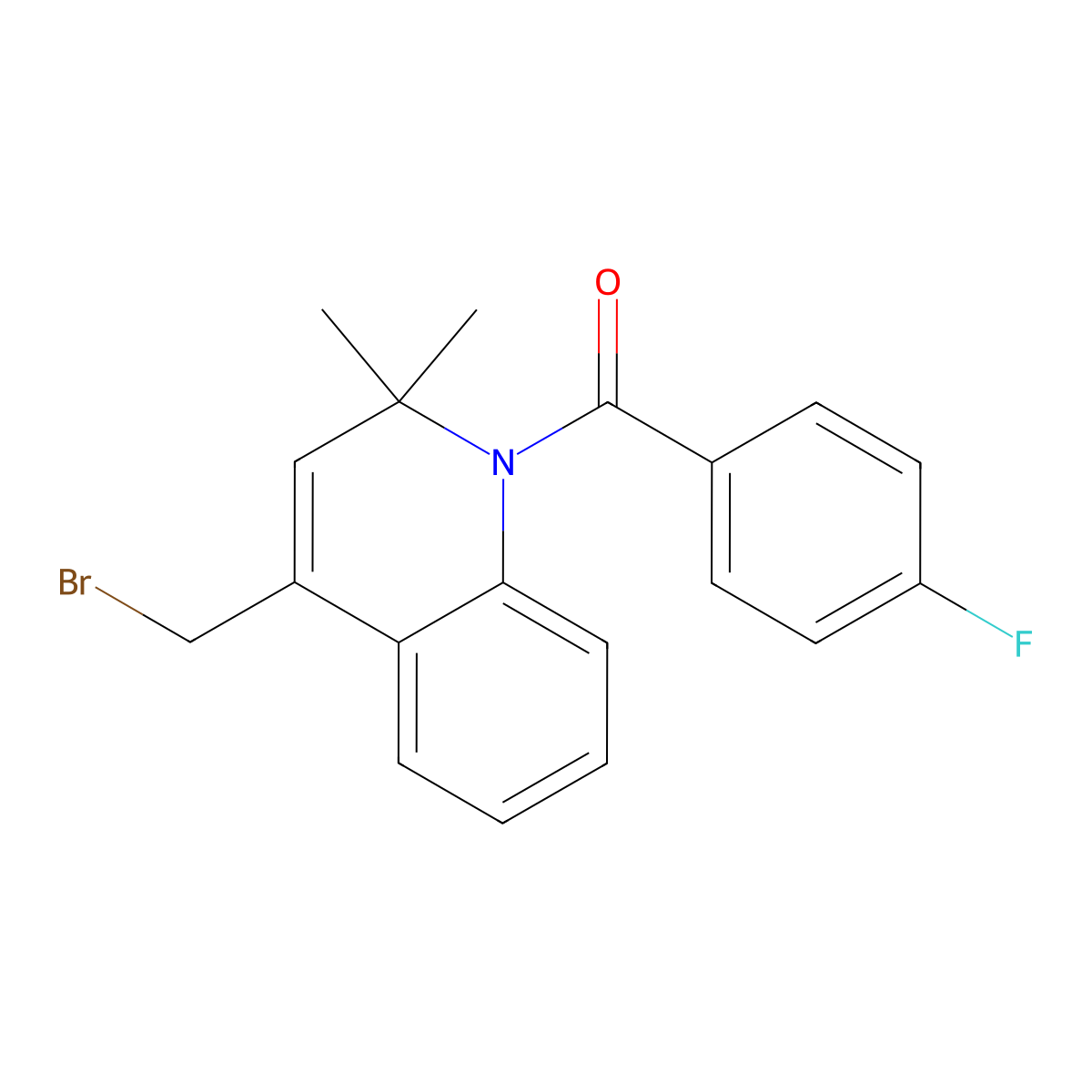 4-(Bromomethyl)-1-(4-fluorobenzoyl)-2,2-dimethyl-1,2-dihydroquinoline molecular structure, CAS 1374509-75-7