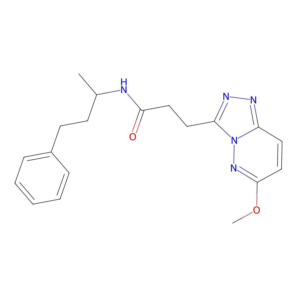 3-(6-methoxy[1,2,4]triazolo[4,3-b]pyridazin-3-yl)-N-(4-phenylbutan-2-yl)propanamide molecular structure, CAS 1374512-43-2