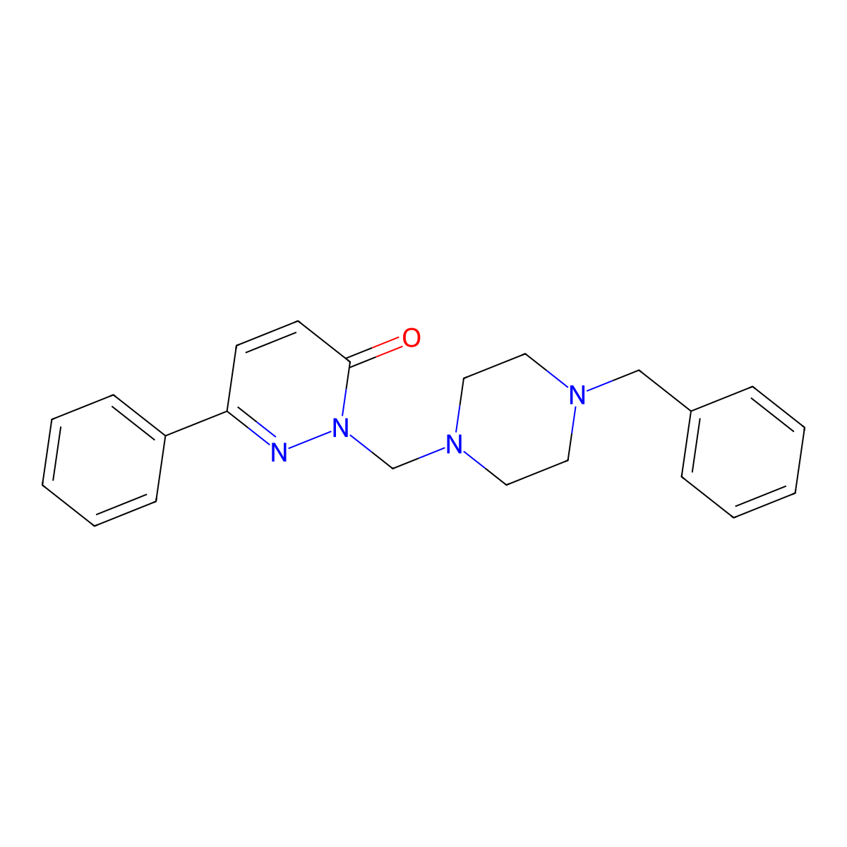 2-[(4-benzylpiperazin-1-yl)methyl]-6-phenylpyridazin-3(2H)-one molecular structure, CAS 1374512-66-9