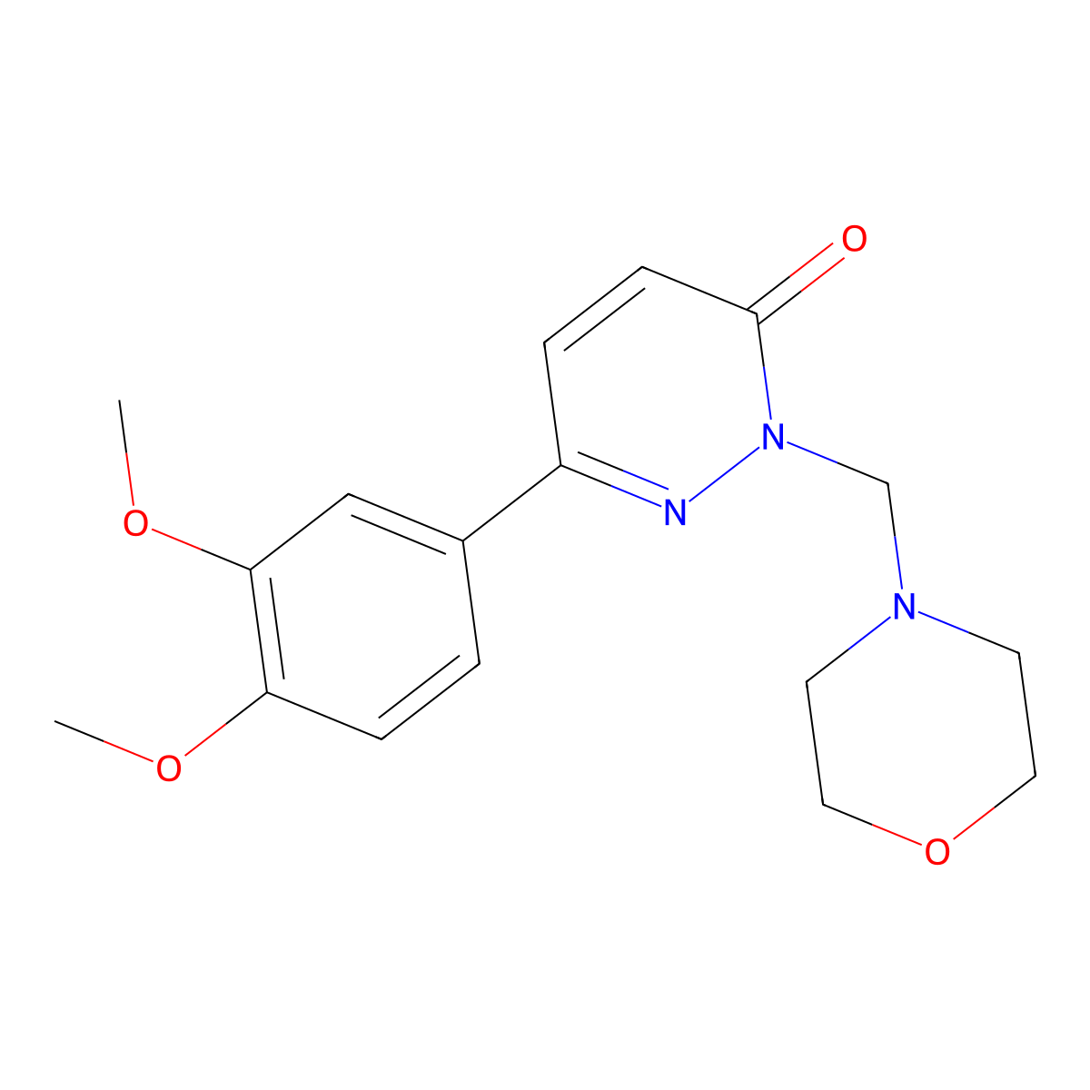 6-(3,4-dimethoxyphenyl)-2-(morpholin-4-ylmethyl)pyridazin-3(2H)-one molecular structure, CAS 1374512-80-7
