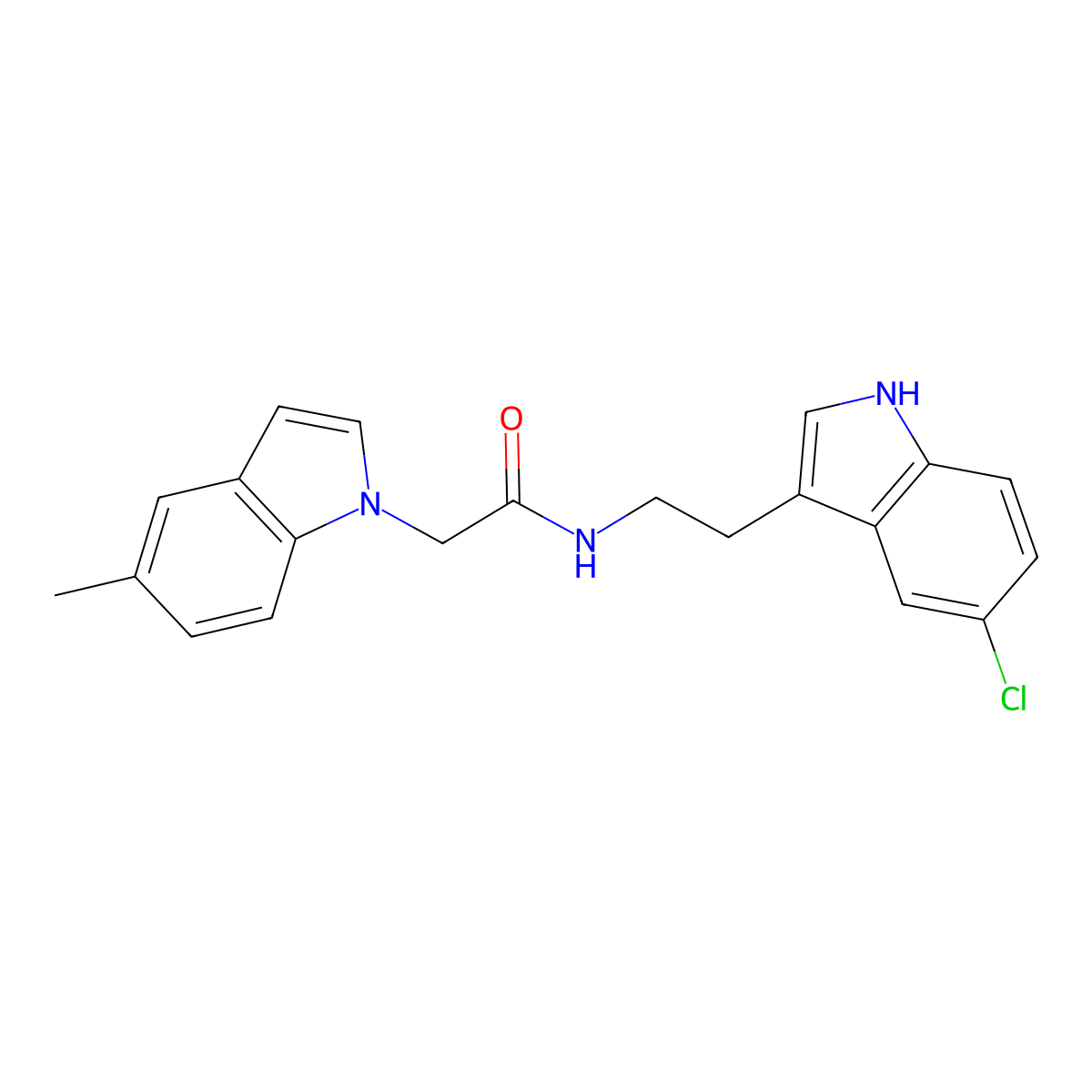 N-[2-(5-chloro-1H-indol-3-yl)ethyl]-2-(5-methyl-1H-indol-1-yl)acetamide molecular structure, CAS 1374513-06-0