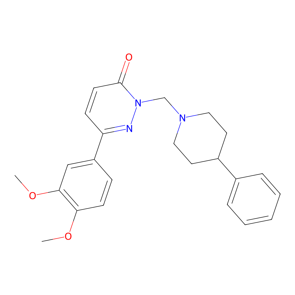 6-(3,4-dimethoxyphenyl)-2-[(4-phenylpiperidin-1-yl)methyl]pyridazin-3(2H)-one molecular structure, CAS 1374513-83-3