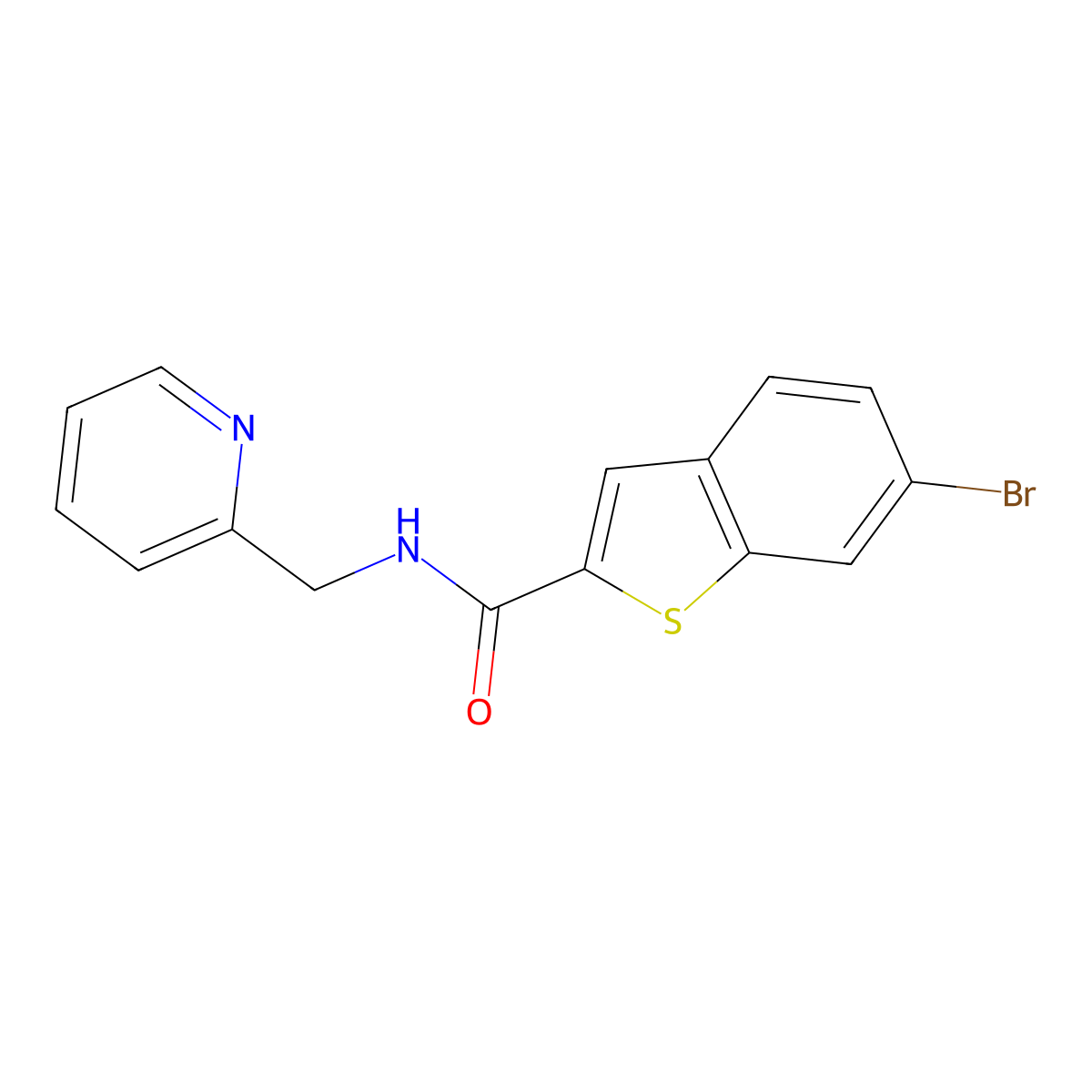 6-bromo-N-(2-pyridylmethyl)-1-benzothiophene-2-carboxamide molecular structure, CAS 1374513-84-4