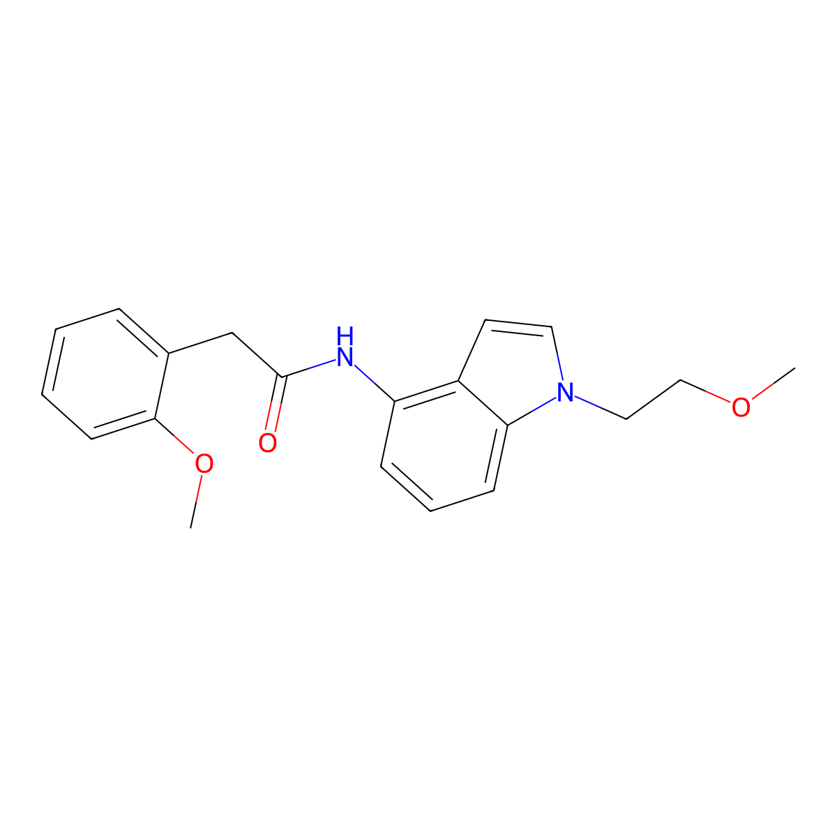 N-[1-(2-methoxyethyl)-1H-indol-4-yl]-2-(2-methoxyphenyl)acetamide molecular structure, CAS 1374514-32-5