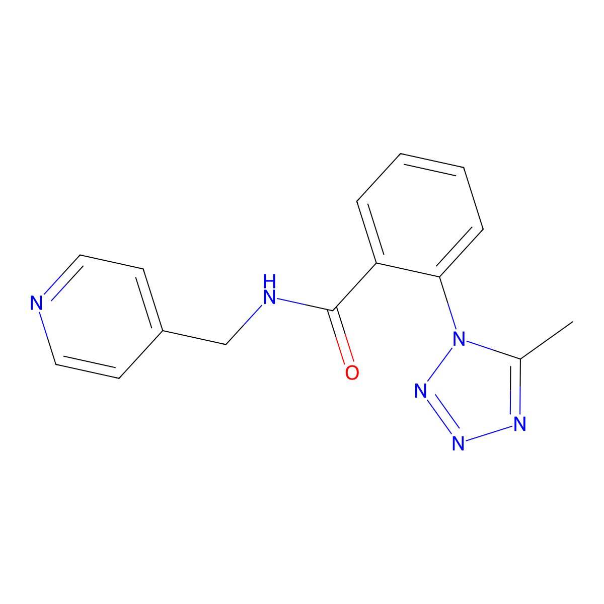 2-(5-methyl-1H-tetrazol-1-yl)-N-(pyridin-4-ylmethyl)benzamide molecular structure, CAS 1374514-84-7