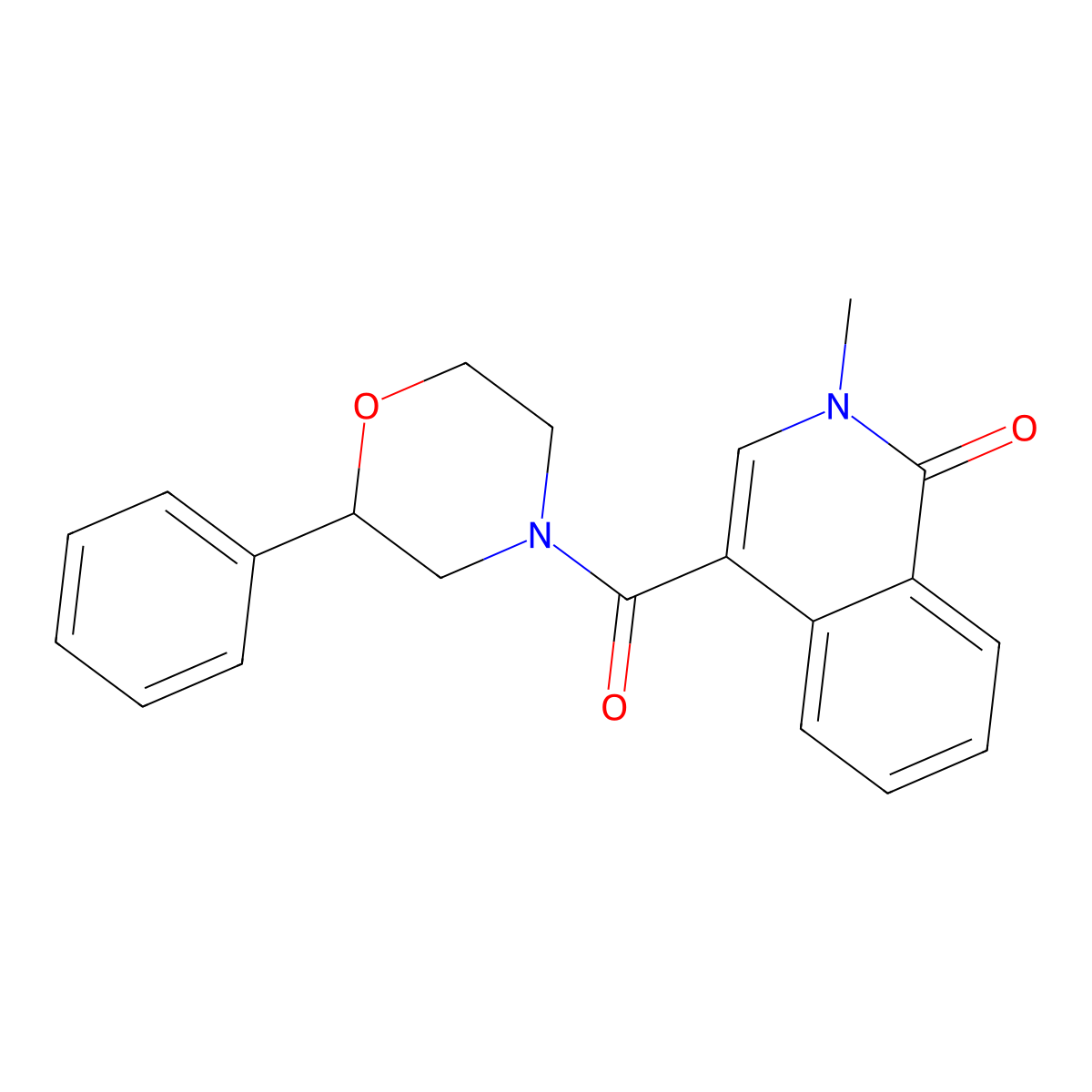 2-methyl-4-[(2-phenylmorpholino)carbonyl]-1(2H)-isoquinolinone molecular structure, CAS 1374514-95-0