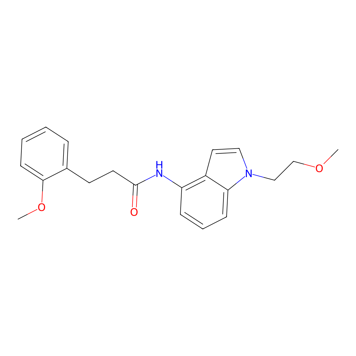 N-[1-(2-methoxyethyl)-1H-indol-4-yl]-3-(2-methoxyphenyl)propanamide molecular structure, CAS 1374514-99-4