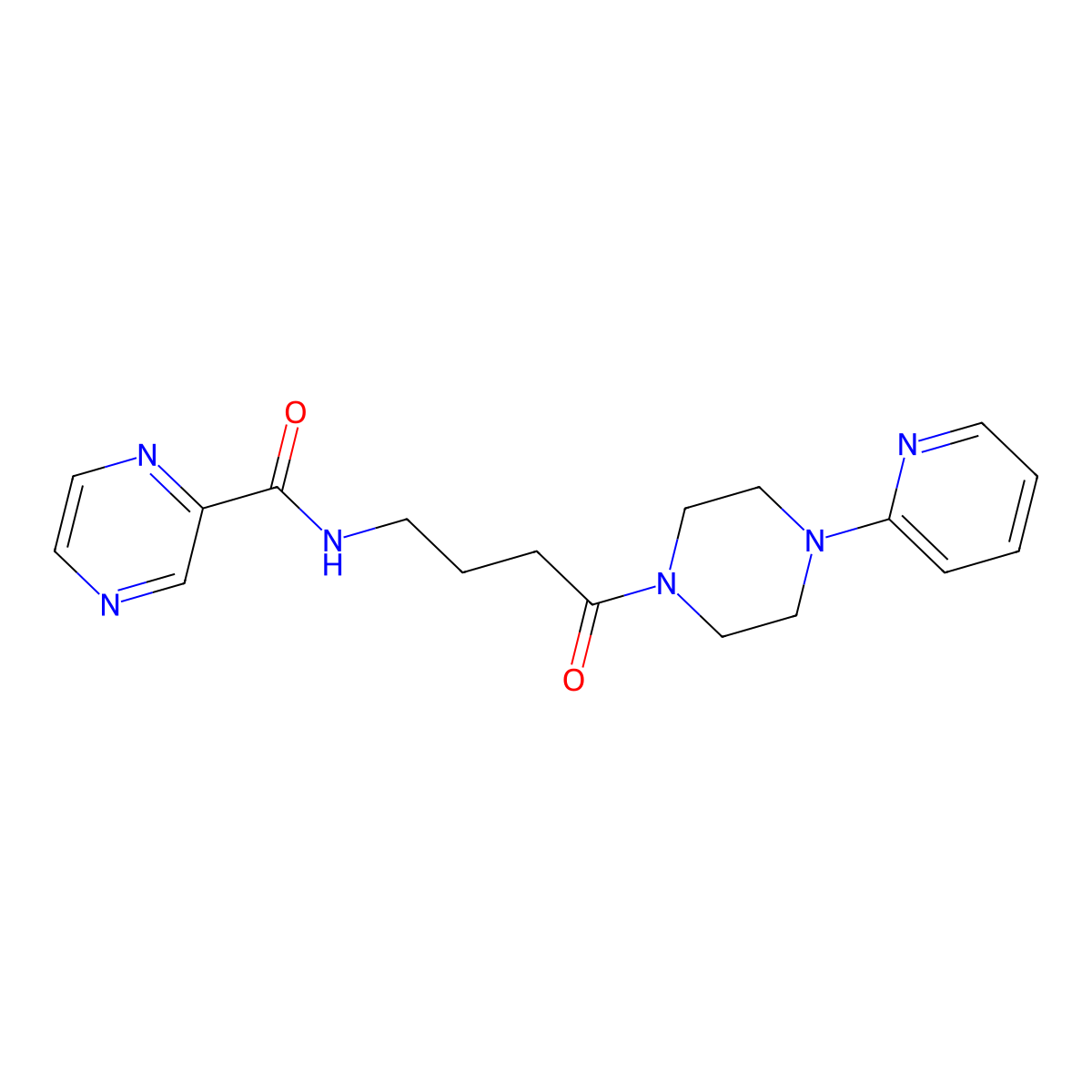 N-{4-oxo-4-[4-(2-pyridyl)piperazino]butyl}-2-pyrazinecarboxamide molecular structure, CAS 1374516-31-0