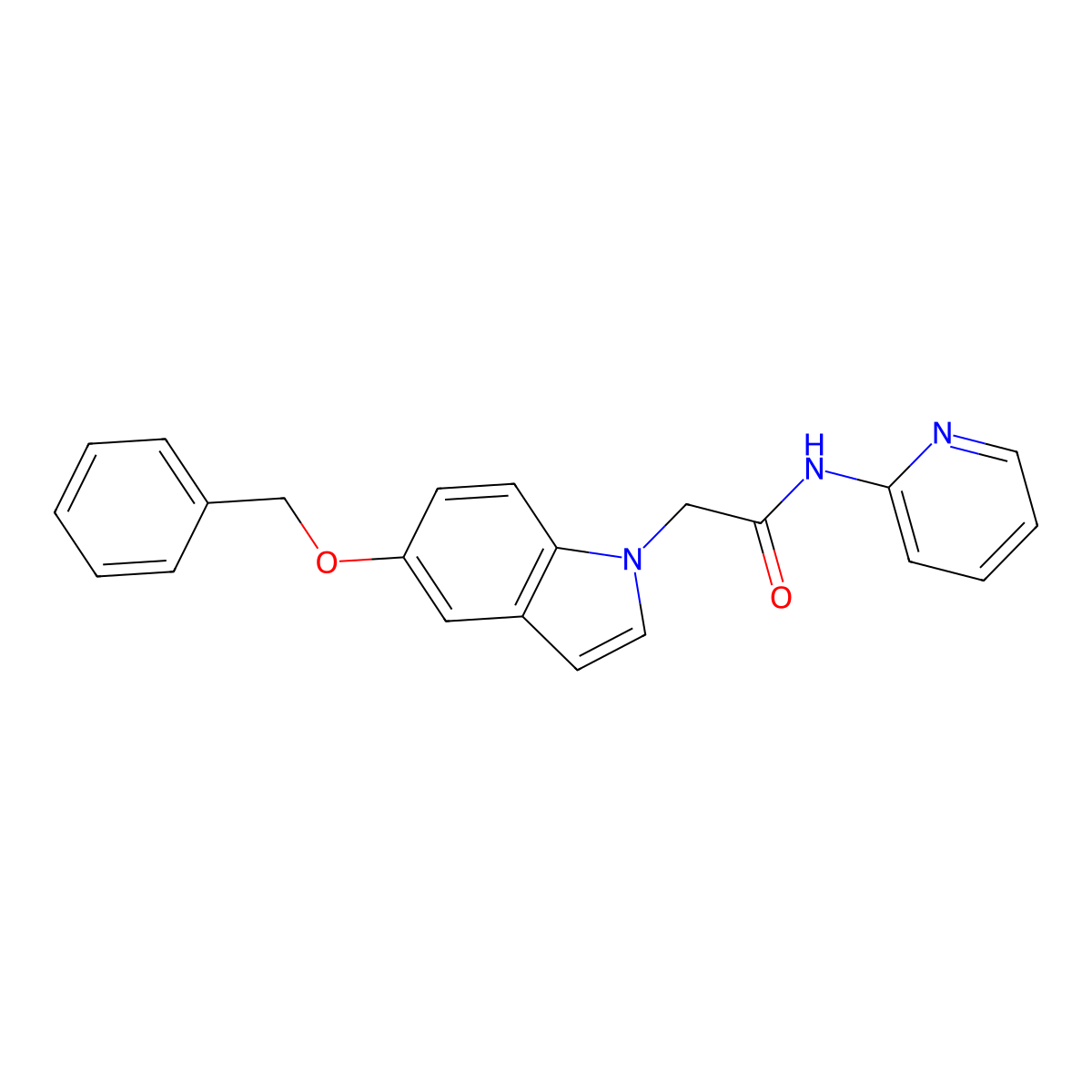 2-[5-(benzyloxy)-1H-indol-1-yl]-N-(pyridin-2-yl)acetamide molecular structure, CAS 1374519-00-2