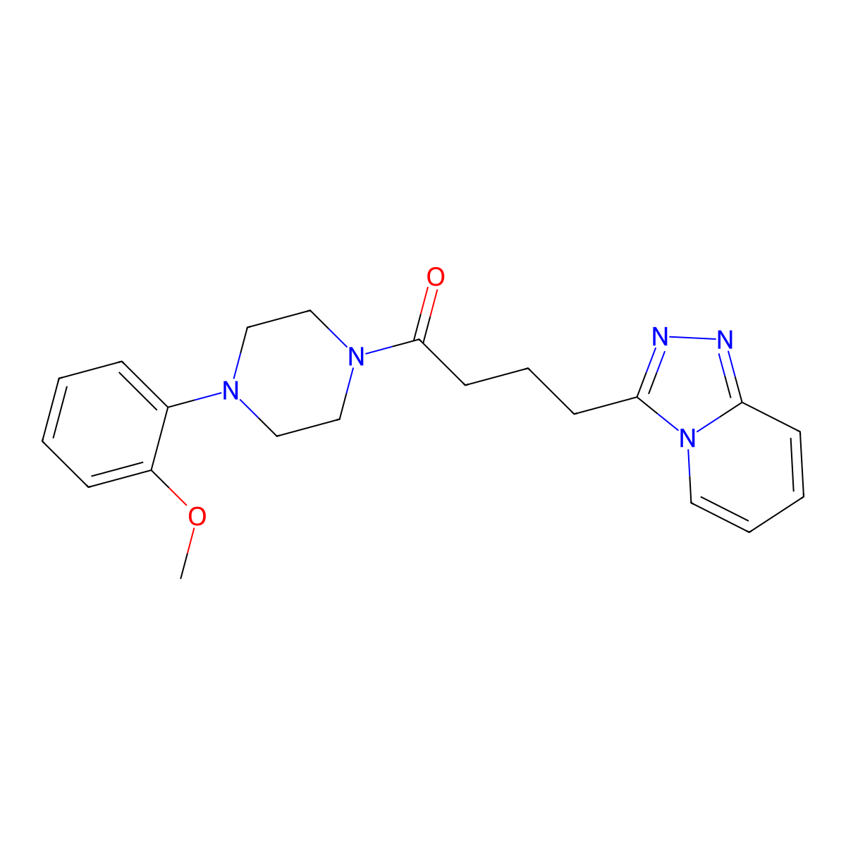 1-[4-(2-Methoxyphenyl)piperazin-1-yl]-4-([1,2,4]triazolo[4,3-a]pyridin-3-yl)butan-1-one molecular structure, CAS 1374519-28-4