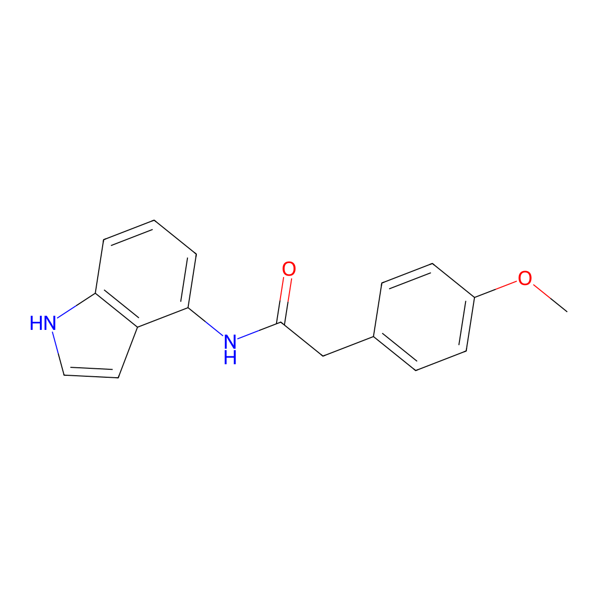 N-(1H-indol-4-yl)-2-(4-methoxyphenyl)acetamide molecular structure, CAS 1374519-41-1