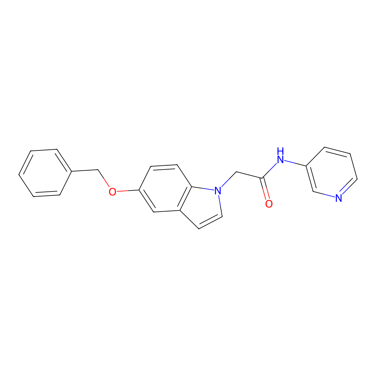 2-[5-(benzyloxy)-1H-indol-1-yl]-N-(pyridin-3-yl)acetamide molecular structure, CAS 1374519-63-7