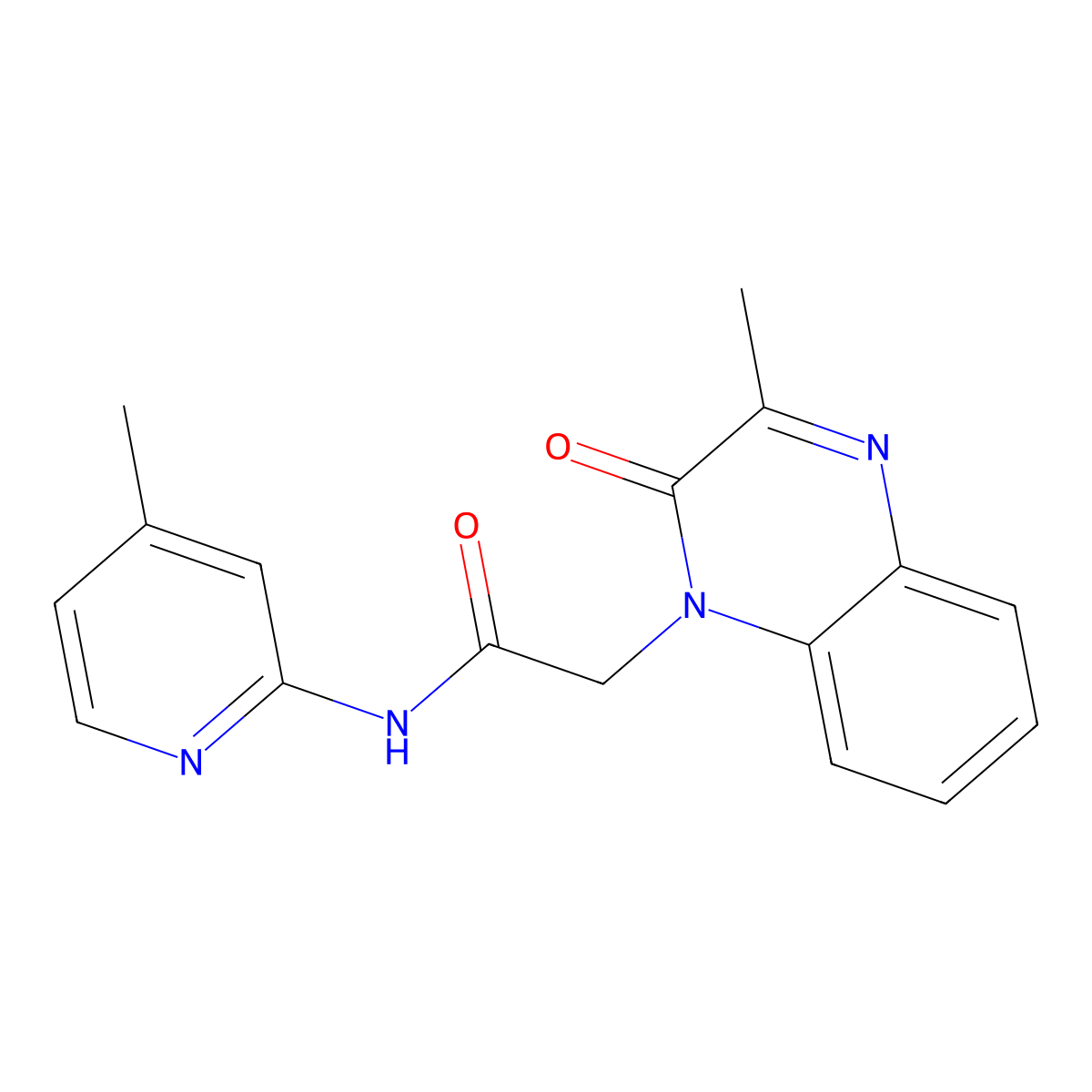 2-(3-methyl-2-oxoquinoxalin-1(2H)-yl)-N-(4-methylpyridin-2-yl)acetamide molecular structure, CAS 1374519-78-4