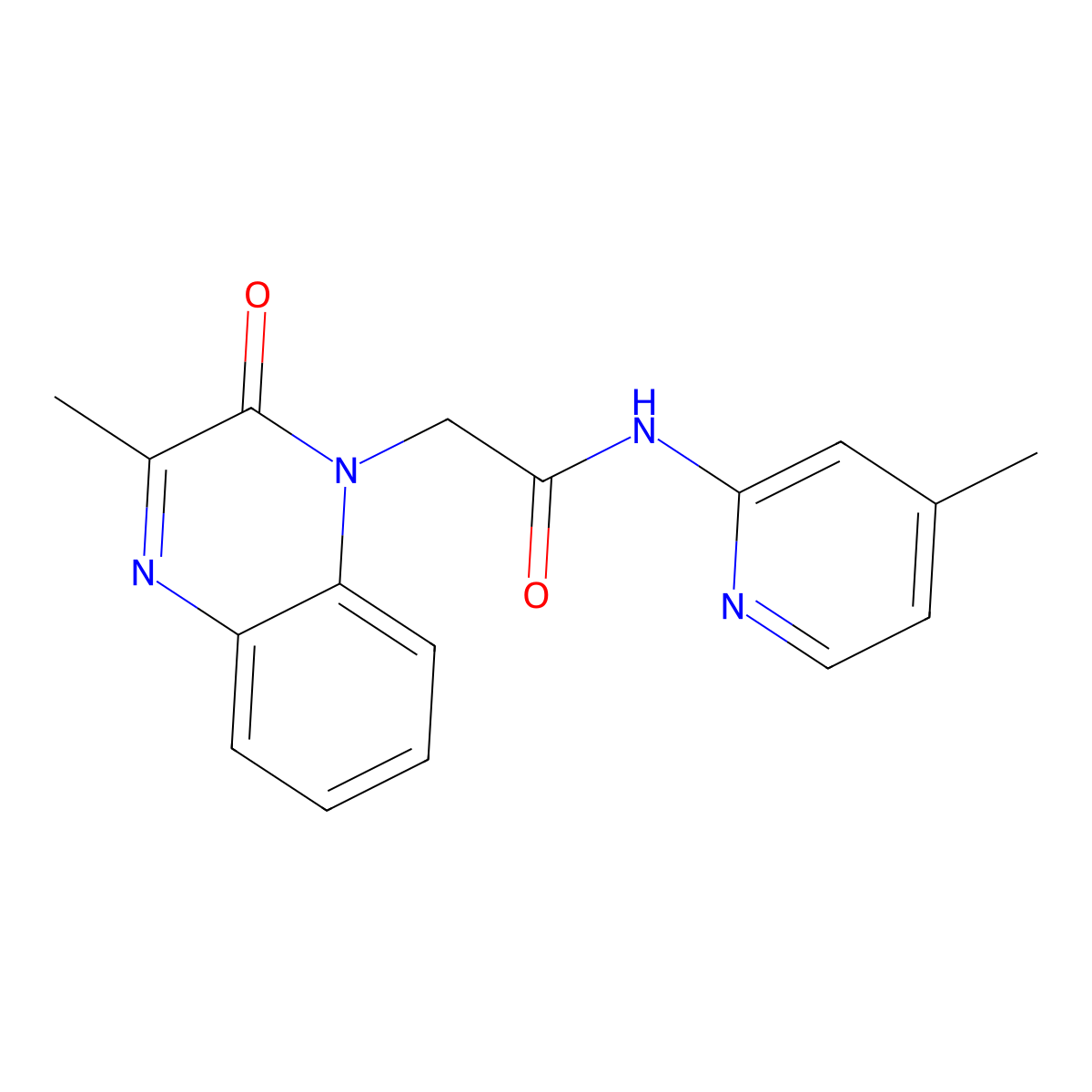 2-(3-methyl-2-oxoquinoxalin-1(2H)-yl)-N-(4-methylpyridin-2-yl)acetamide molecular structure, CAS 1374519-78-4
