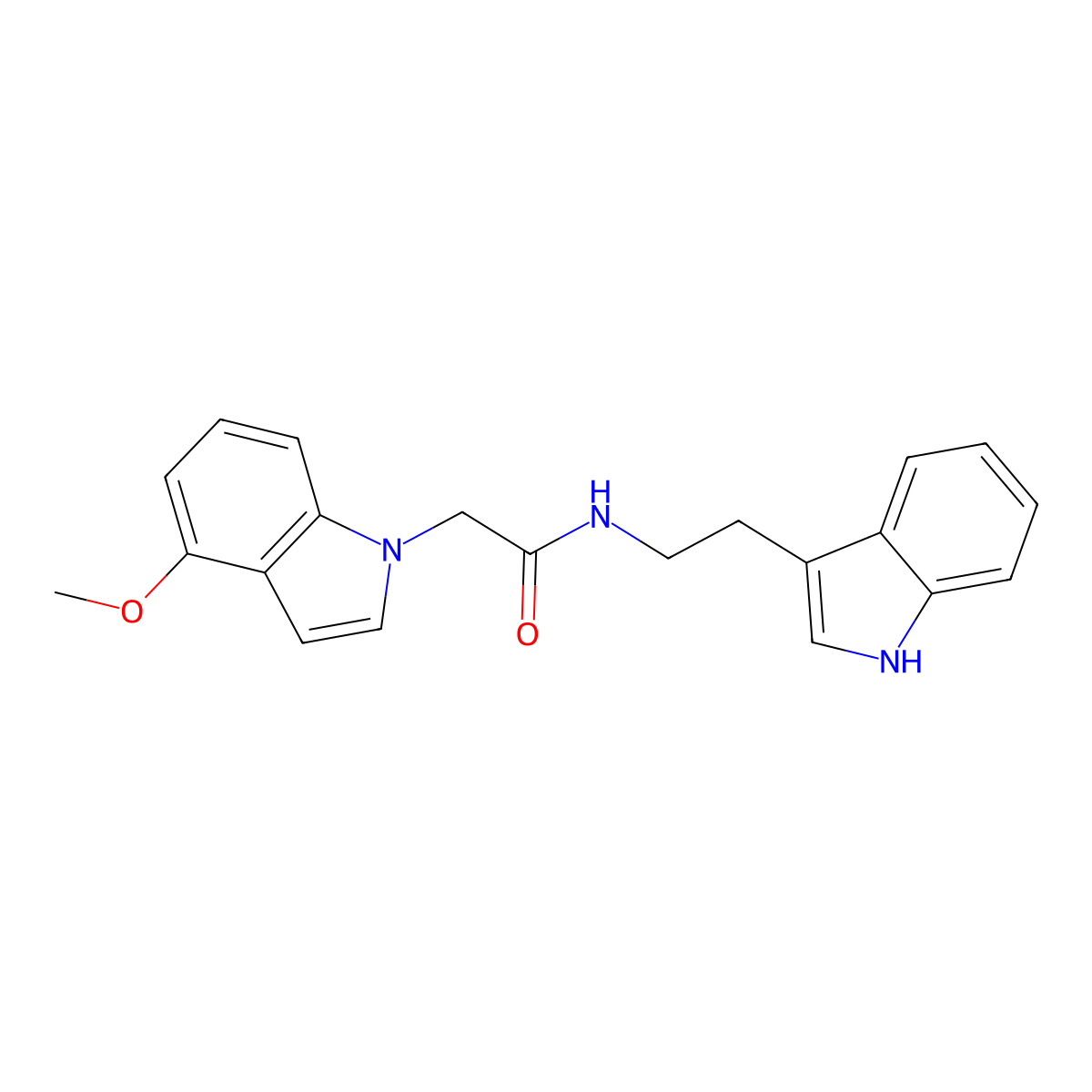 N-[2-(1H-indol-3-yl)ethyl]-2-(4-methoxy-1H-indol-1-yl)acetamide molecular structure, CAS 1374519-84-2