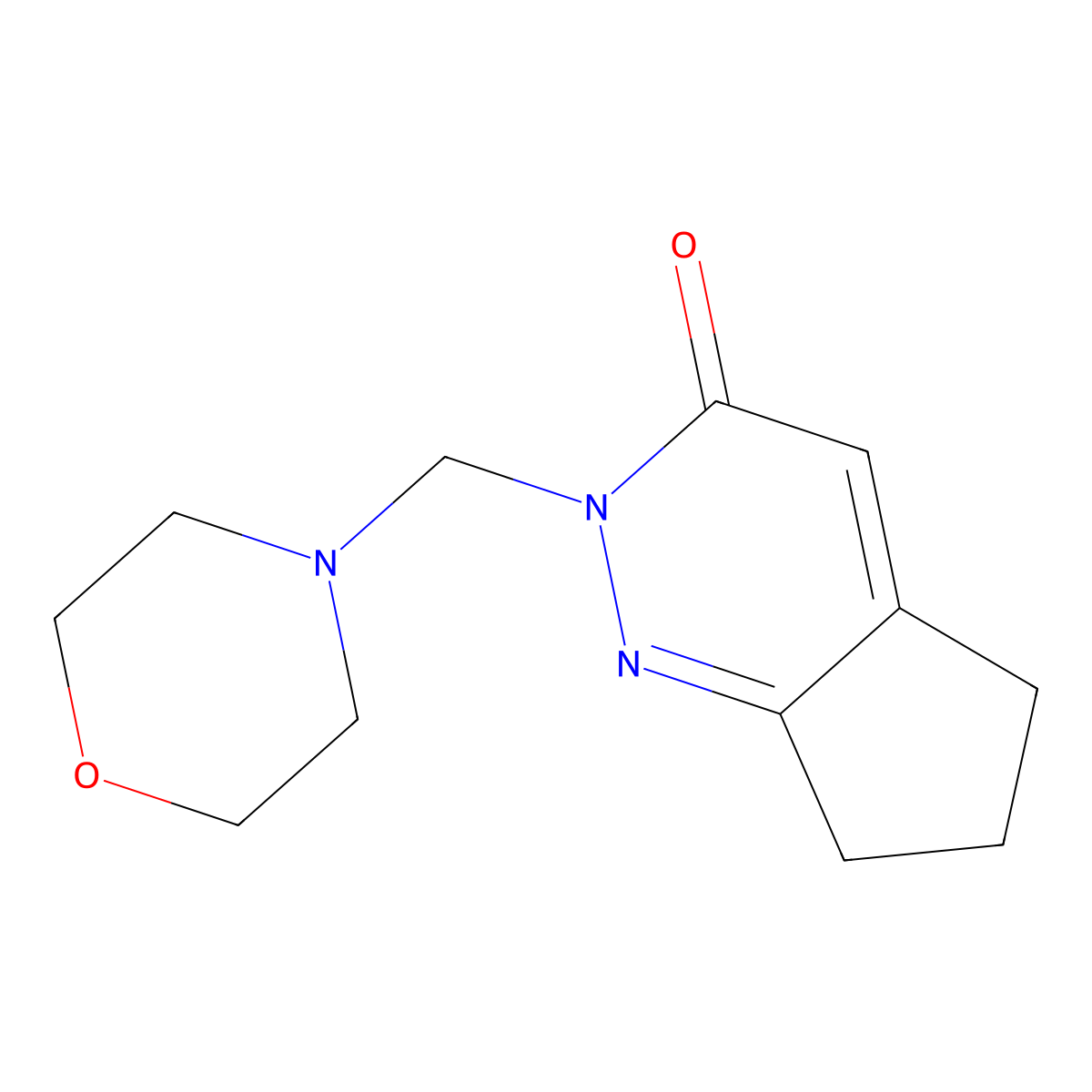 2-(morpholin-4-ylmethyl)-2,5,6,7-tetrahydro-3H-cyclopenta[c]pyridazin-3-one molecular structure, CAS 1374520-16-7