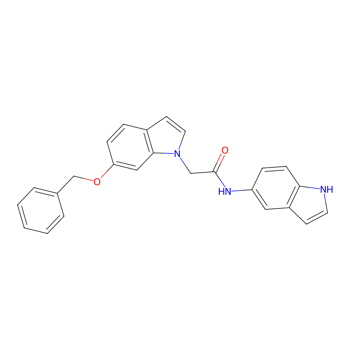 2-[6-(benzyloxy)-1H-indol-1-yl]-N-(1H-indol-5-yl)acetamide molecular structure, CAS 1374520-60-1