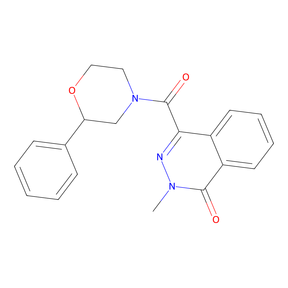 2-methyl-4-[(2-phenylmorpholino)carbonyl]-1(2H)-phthalazinone molecular structure, CAS 1374520-77-0