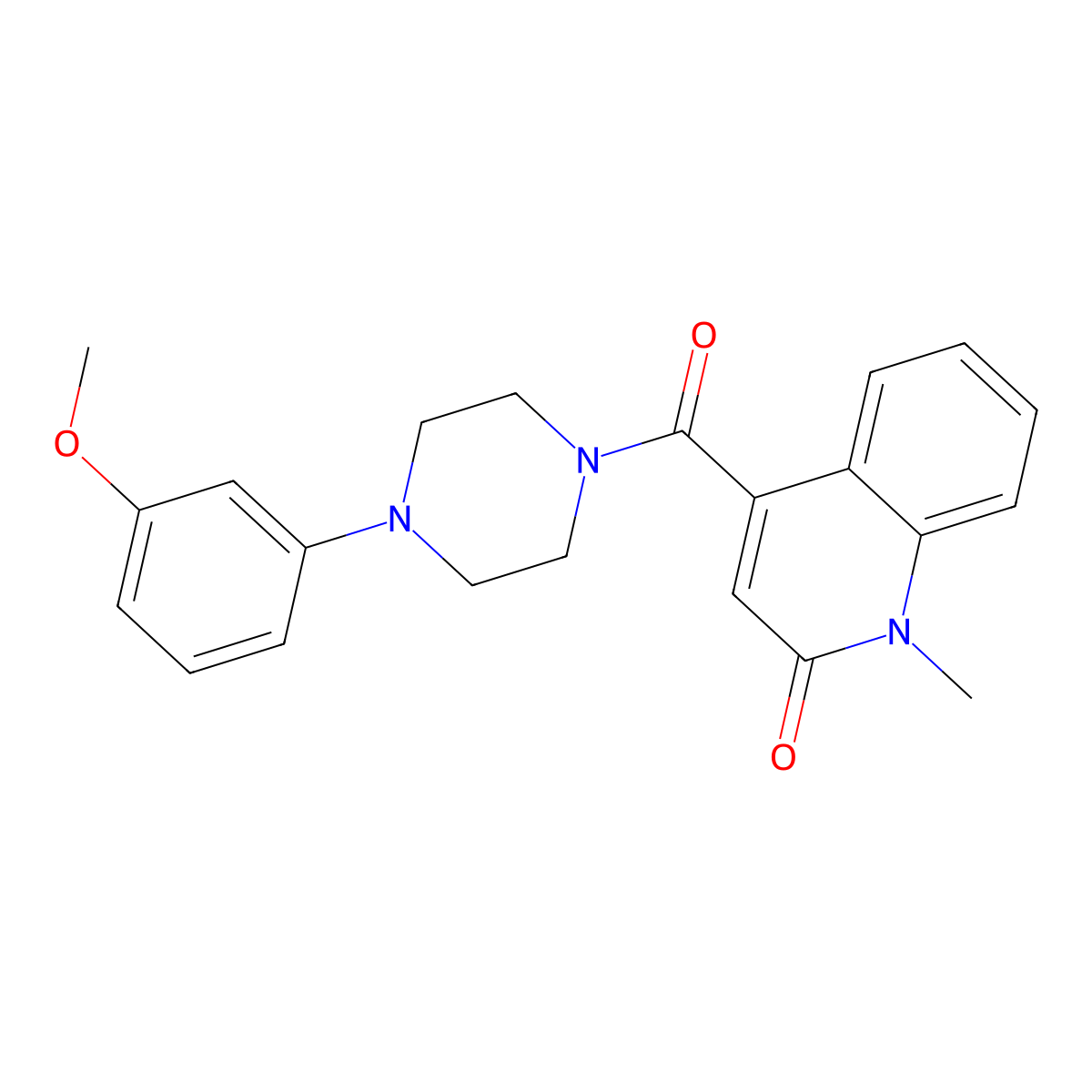 4-{[4-(3-methoxyphenyl)piperazino]carbonyl}-1-methyl-2(1H)-quinolinone molecular structure, CAS 1374521-48-8